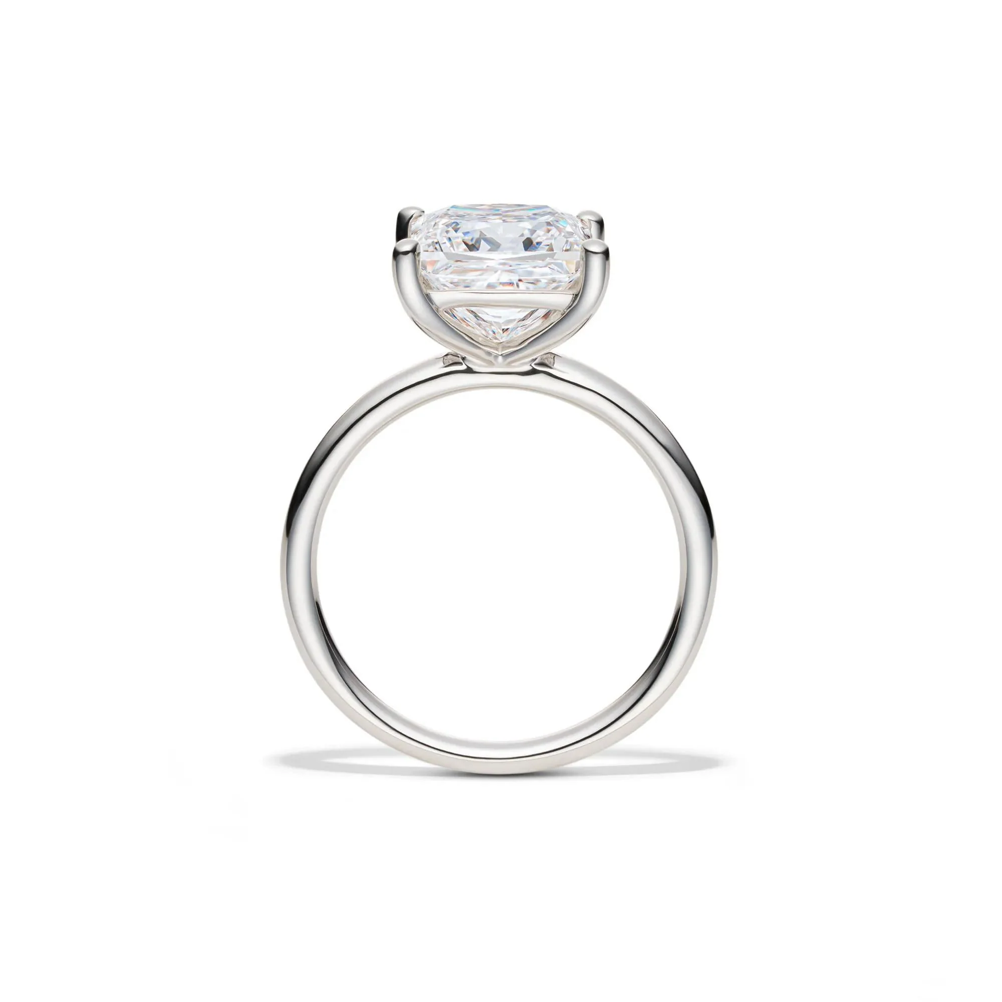 Lab Grown Diamond Princess-Cut Solitaire Engagement Ring Platinum (4 CT.) White Size 8.5 2mm - Image 2