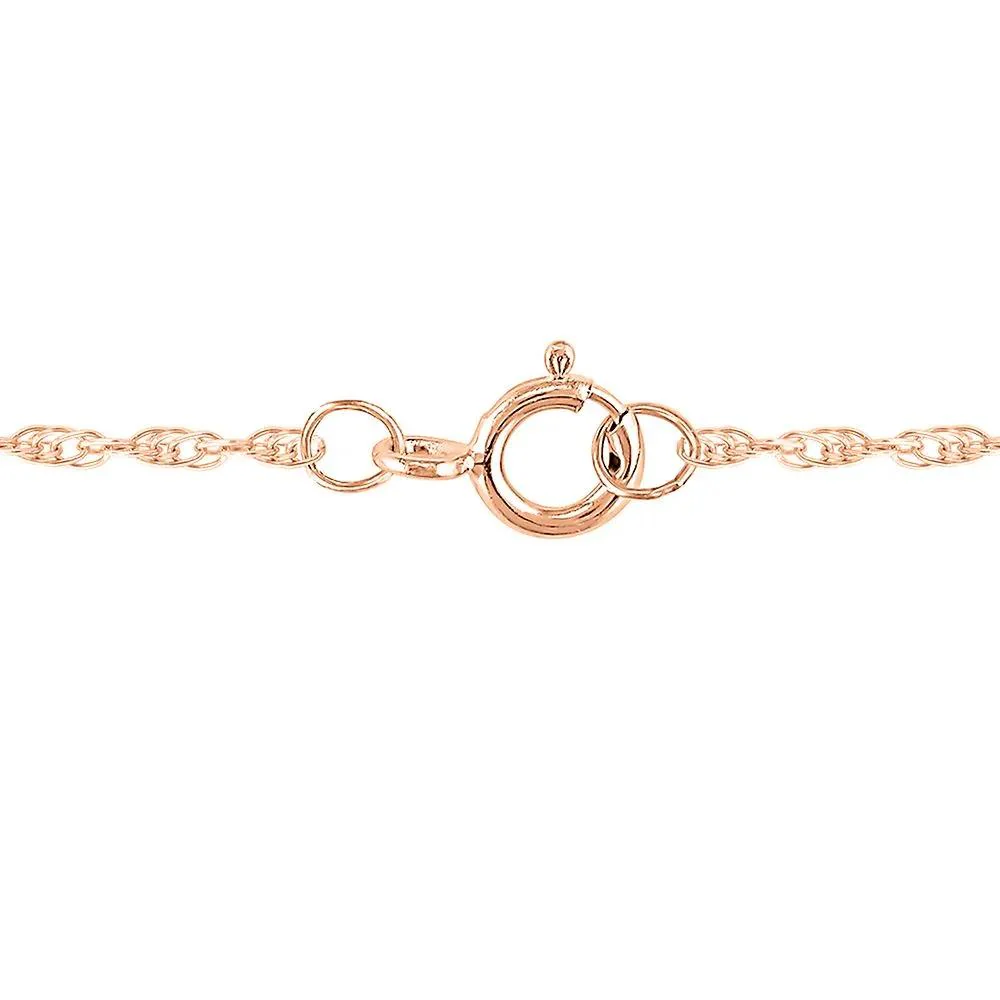 1/7 CT. Tw. Diamond Heart Pendant Necklace 10K Rose Gold Size 18" - Image 3