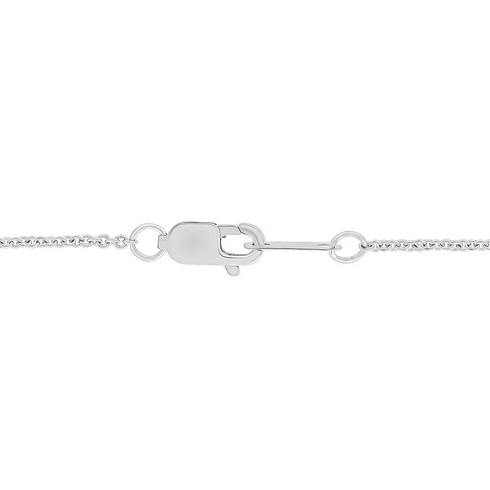 Diamond Accent Paw Print & Heart Pendant Necklace .925 Sterling Silver & 10K Yellow Gold White Size 18" - Image 3