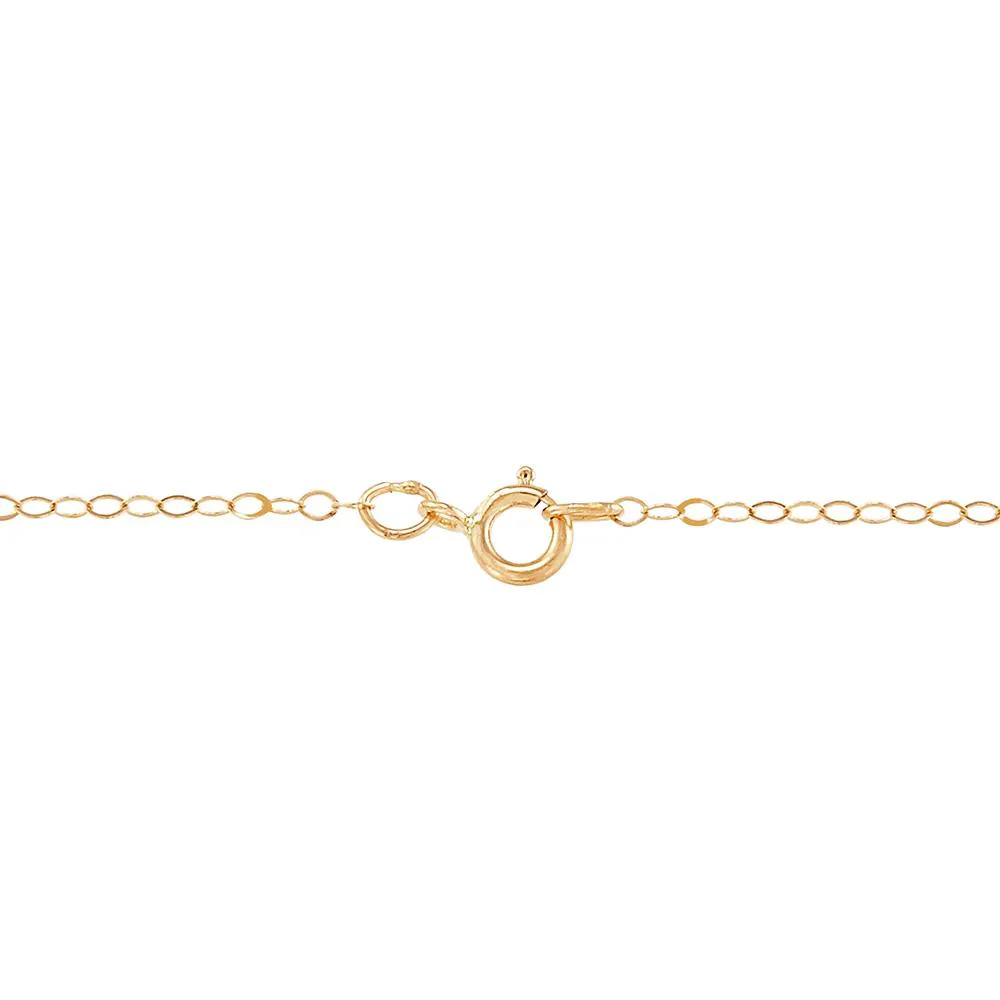 Children's Cubic Zirconia Lady of Guadalupe Pendant Necklace 14K Yellow & Rose Gold Size 15" - Image 3