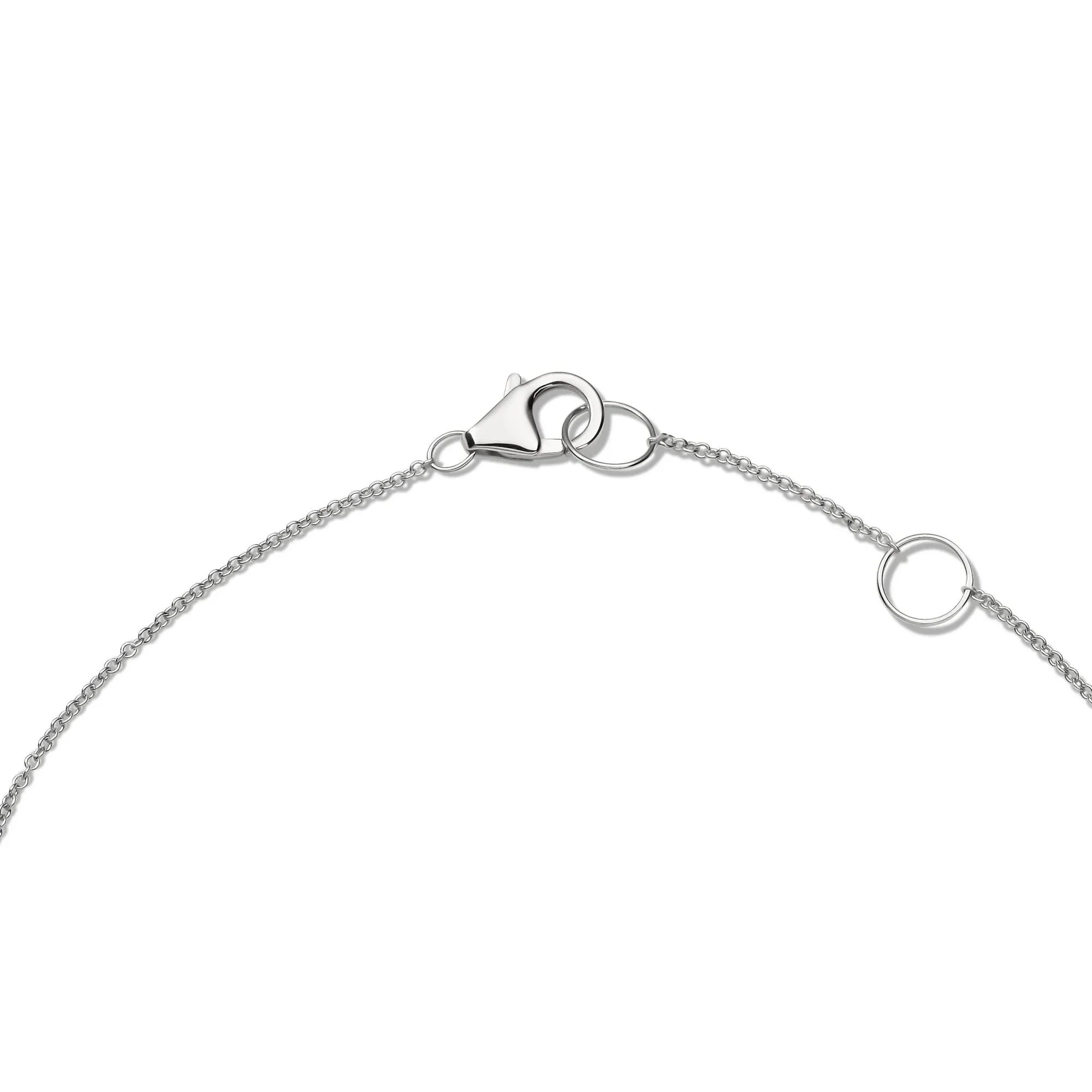 1 CT. Tw. Lab Grown Diamond Bezel-Set Solitaire Pendant Necklace 14K White Gold Size 17" - Image 3