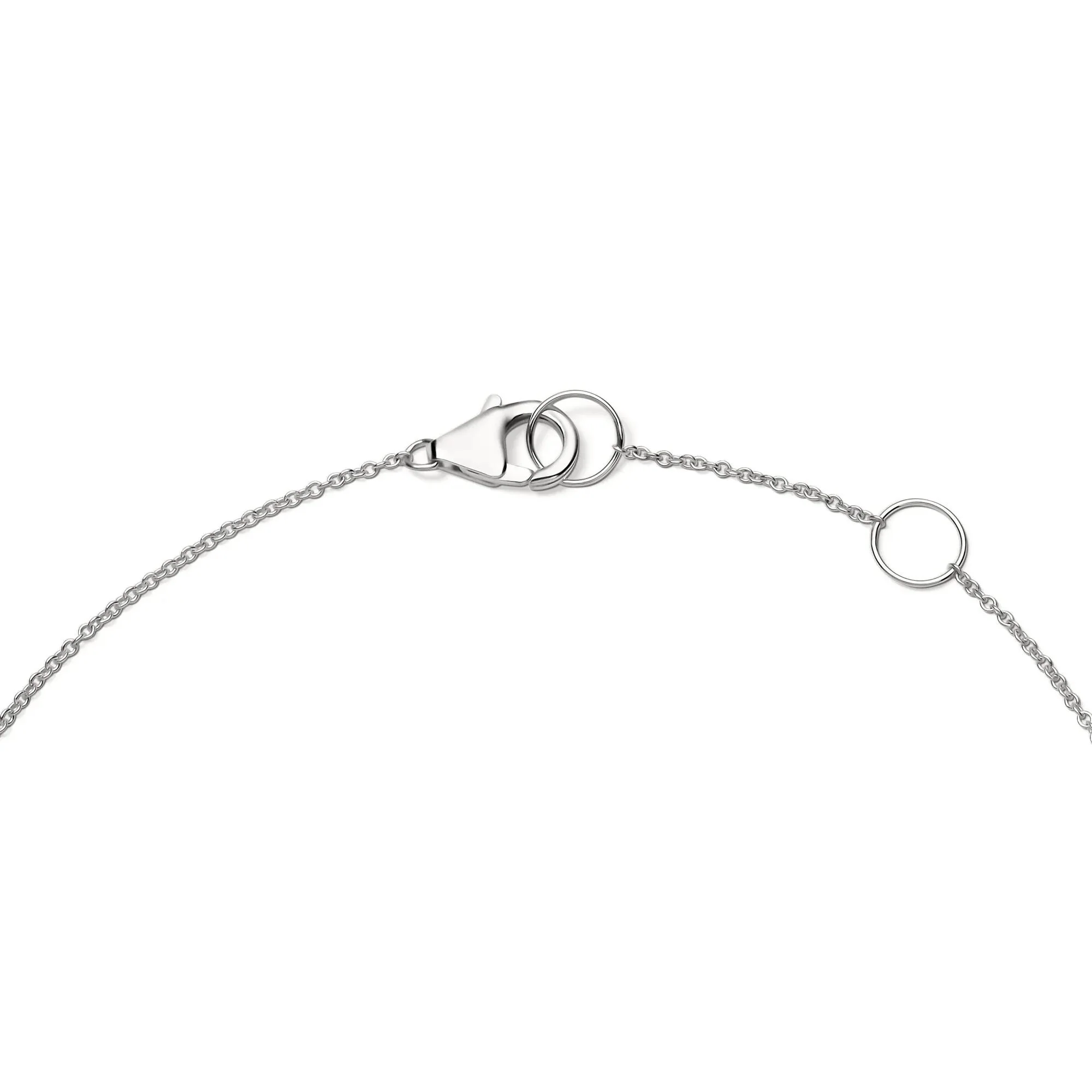 Lab Grown Diamond Bezel-Set Solitaire Pendant Necklace 14K White Gold (1/2ct. Tw.) Size 17" - Image 3