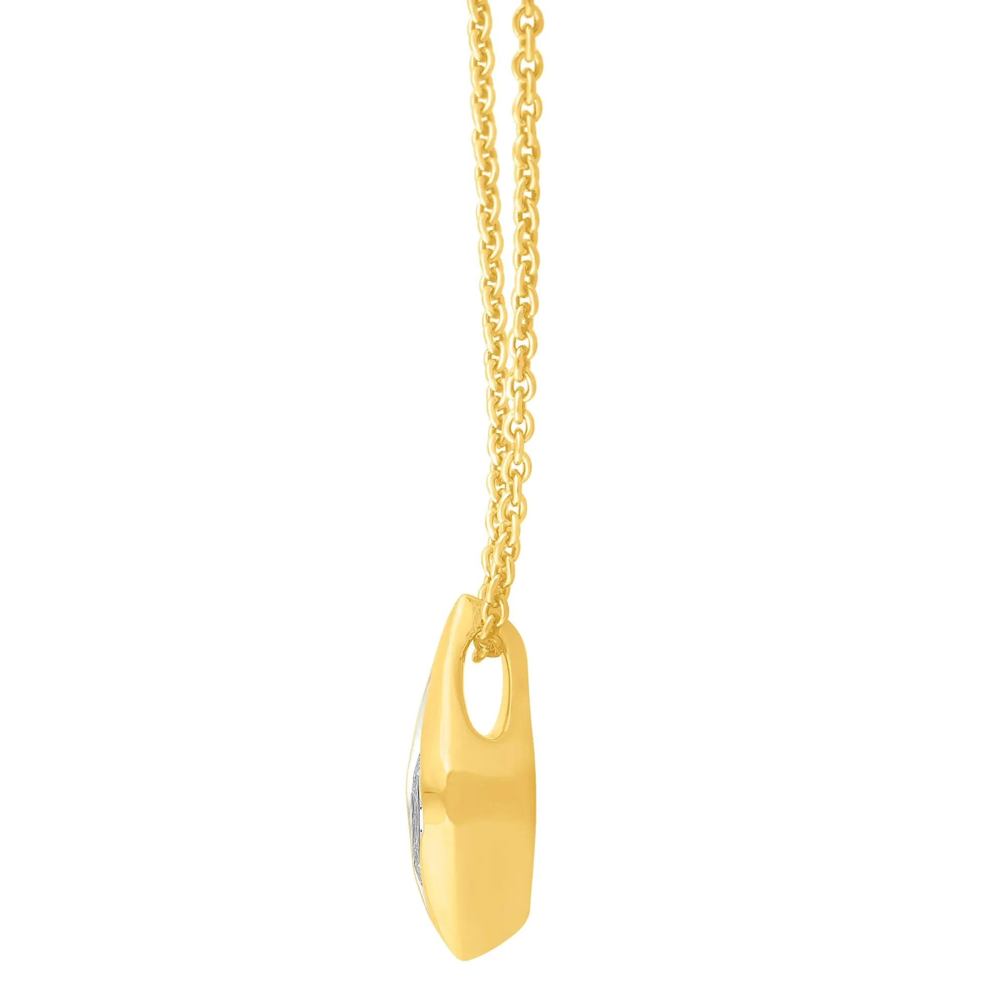 1/2 CT. Tw. Princess-Cut Lab Grown Diamond Pendant Necklace 14K Yellow Gold Size 18" - Image 2