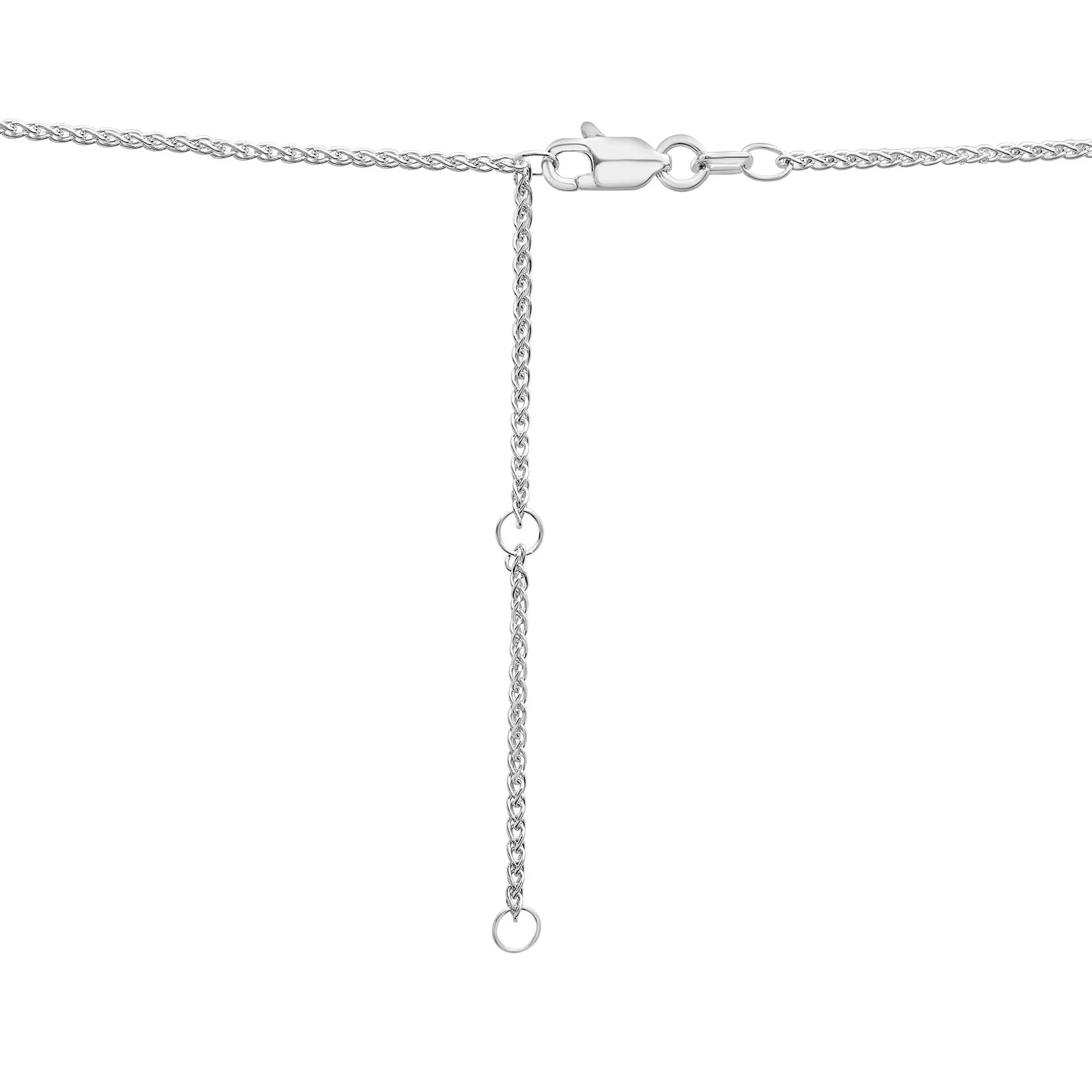 1/4 CT. Tw. Diamond Illusion Necklace .925 Sterling Silver White Size 18" - Image 4