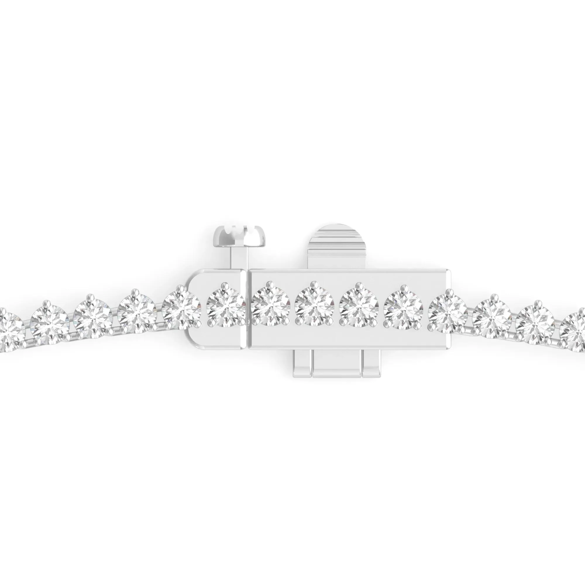 7 CT. Tw. Lab Grown Diamond Riviera Necklace 14K White Gold Size 16" - Image 3