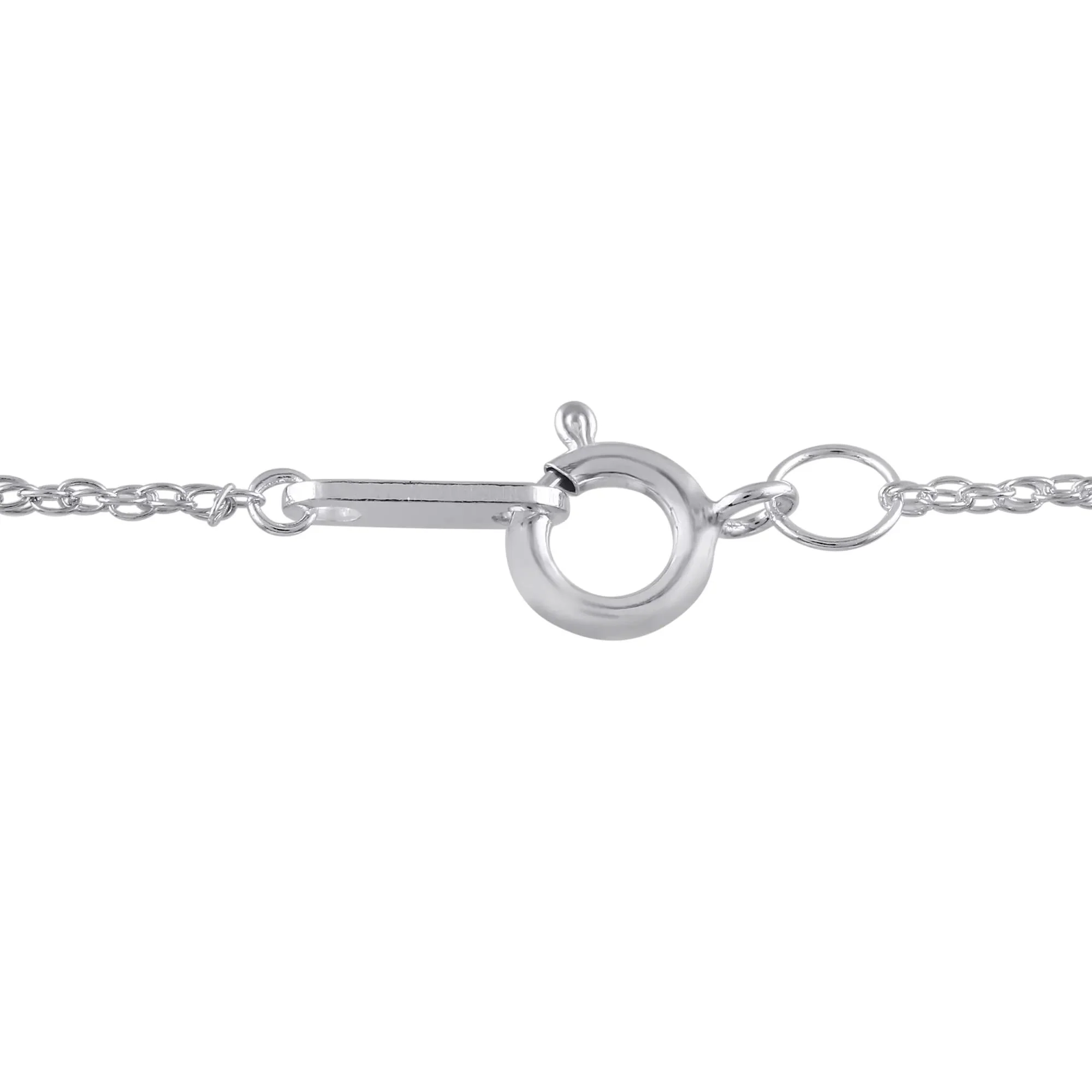 1/10 CT. Tw. Diamond Double Heart Necklace .925 Sterling Silver White Size 17.5" - Image 3
