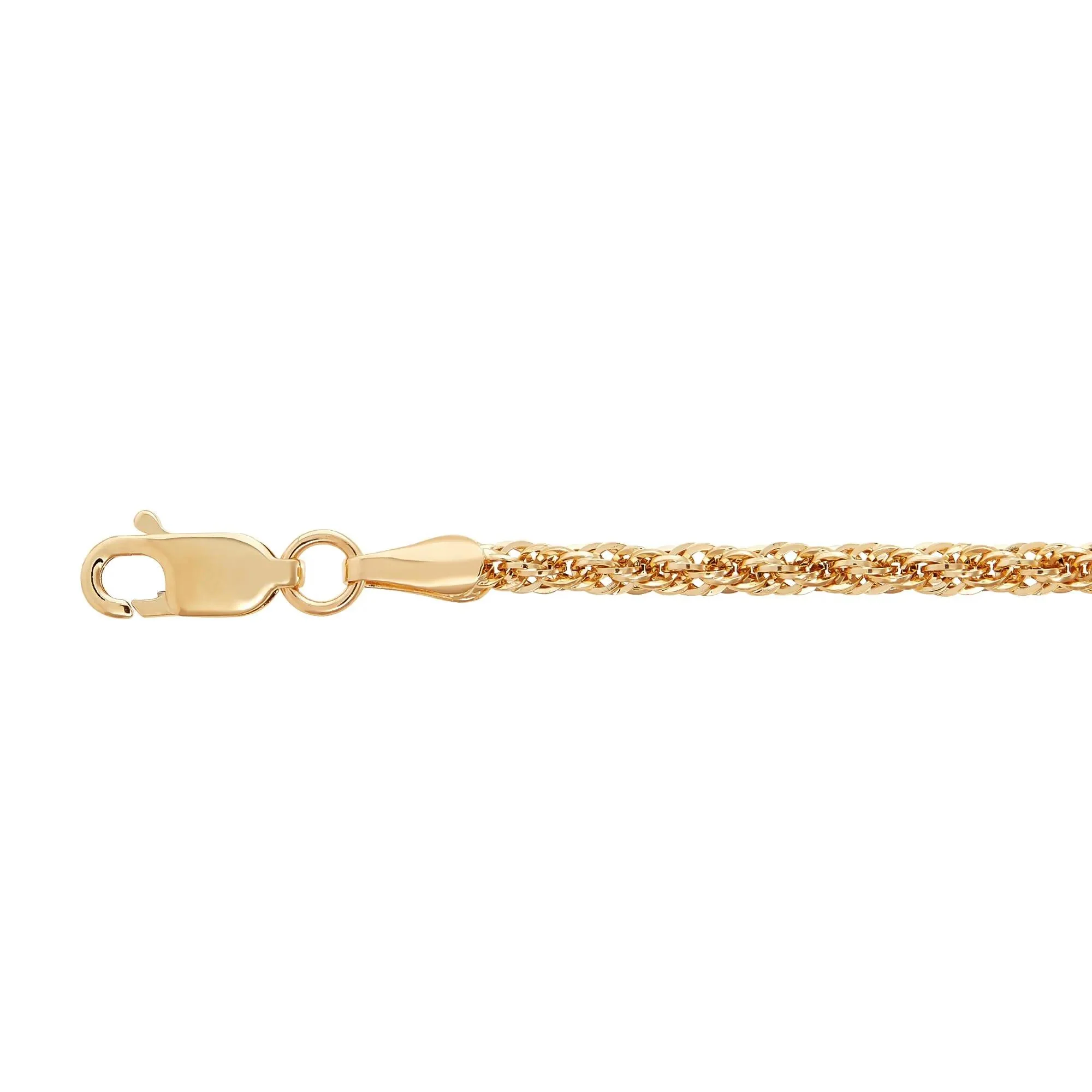 Graduated Rope Chain 14K Yellow Gold Necklace Size 18" - Image 3
