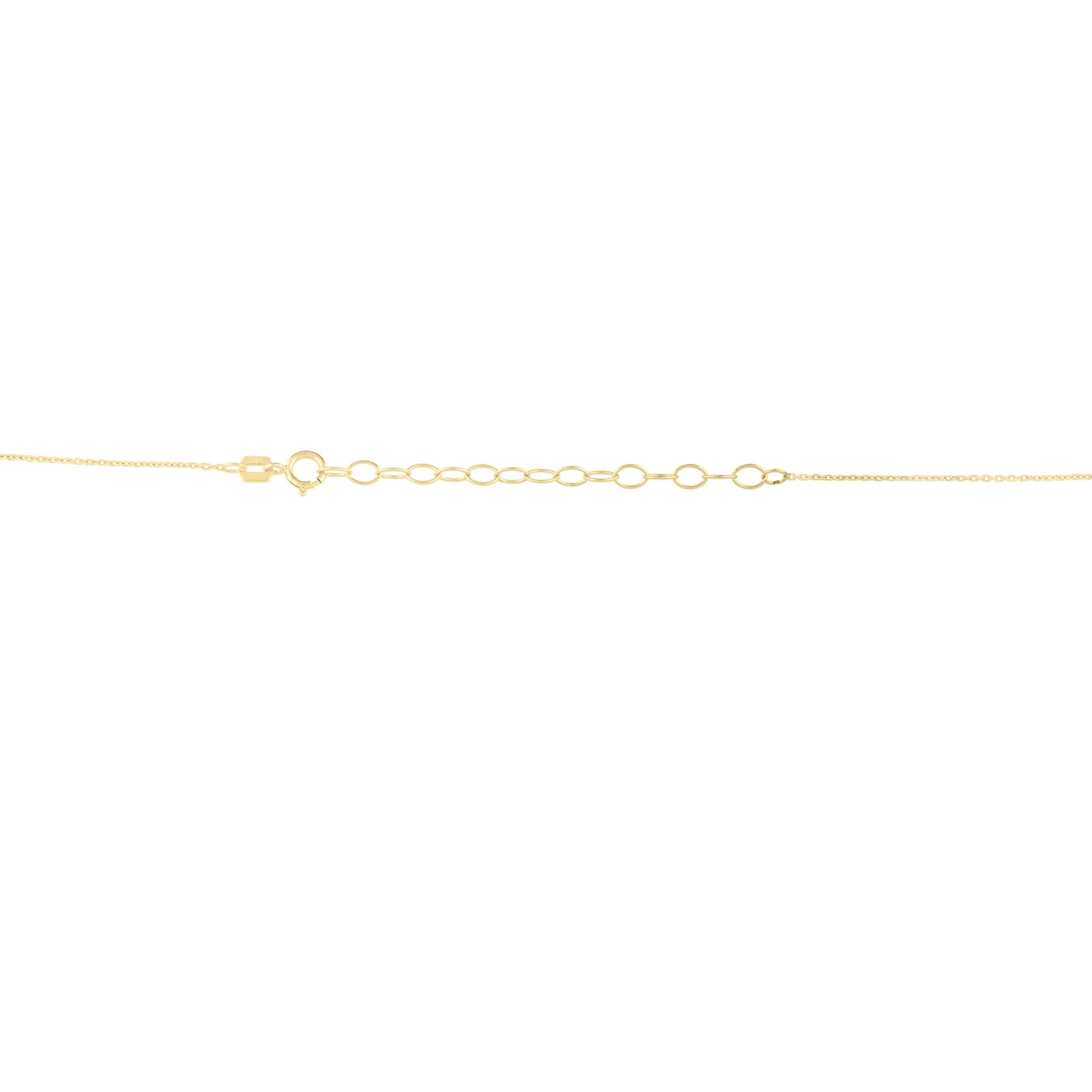 Tri-Color Heart Pendant Necklace 14K Yellow White and Rose Gold Size 18" - Image 4