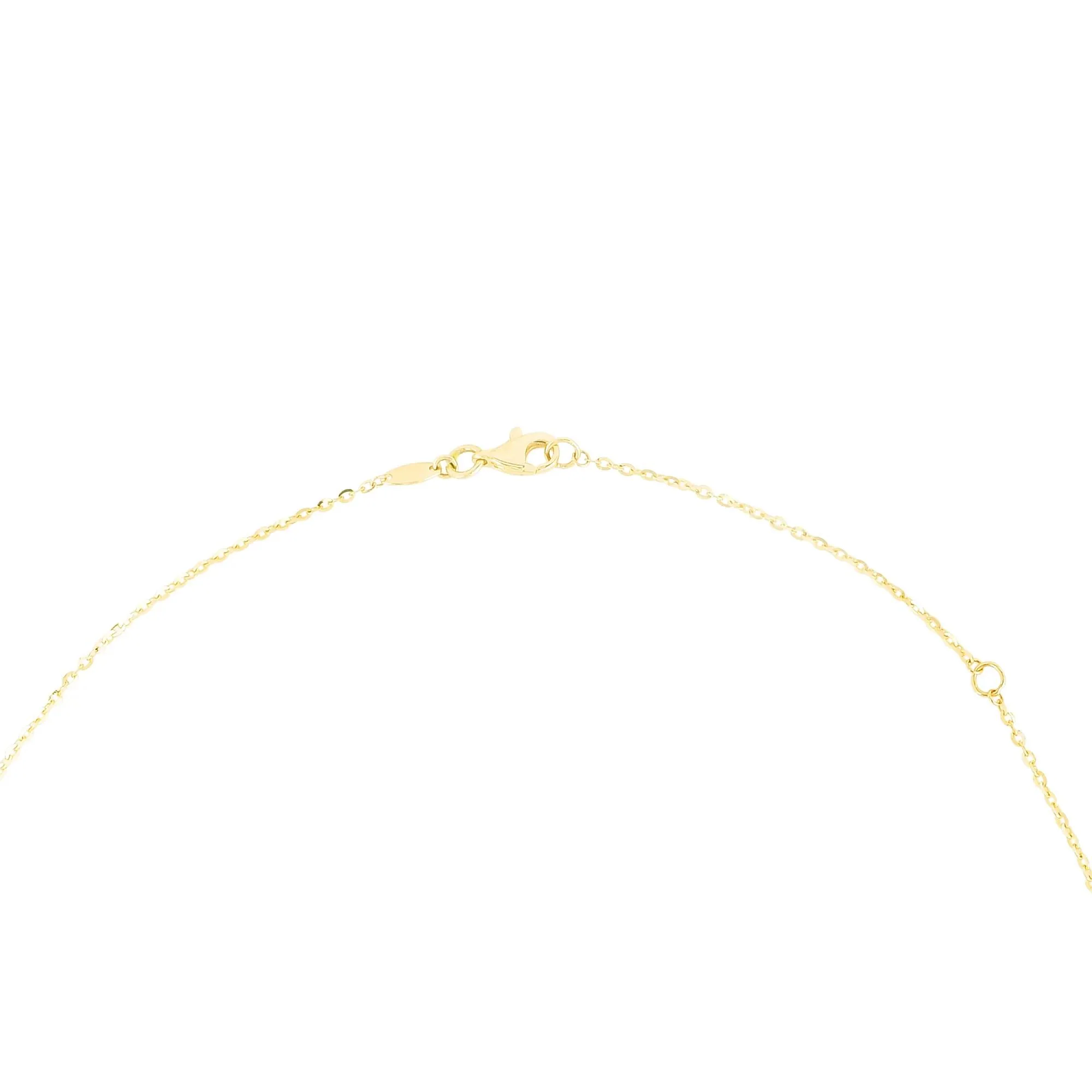 Mom Heart Necklace 14K Yellow and Rose Gold Size 18" - Image 3