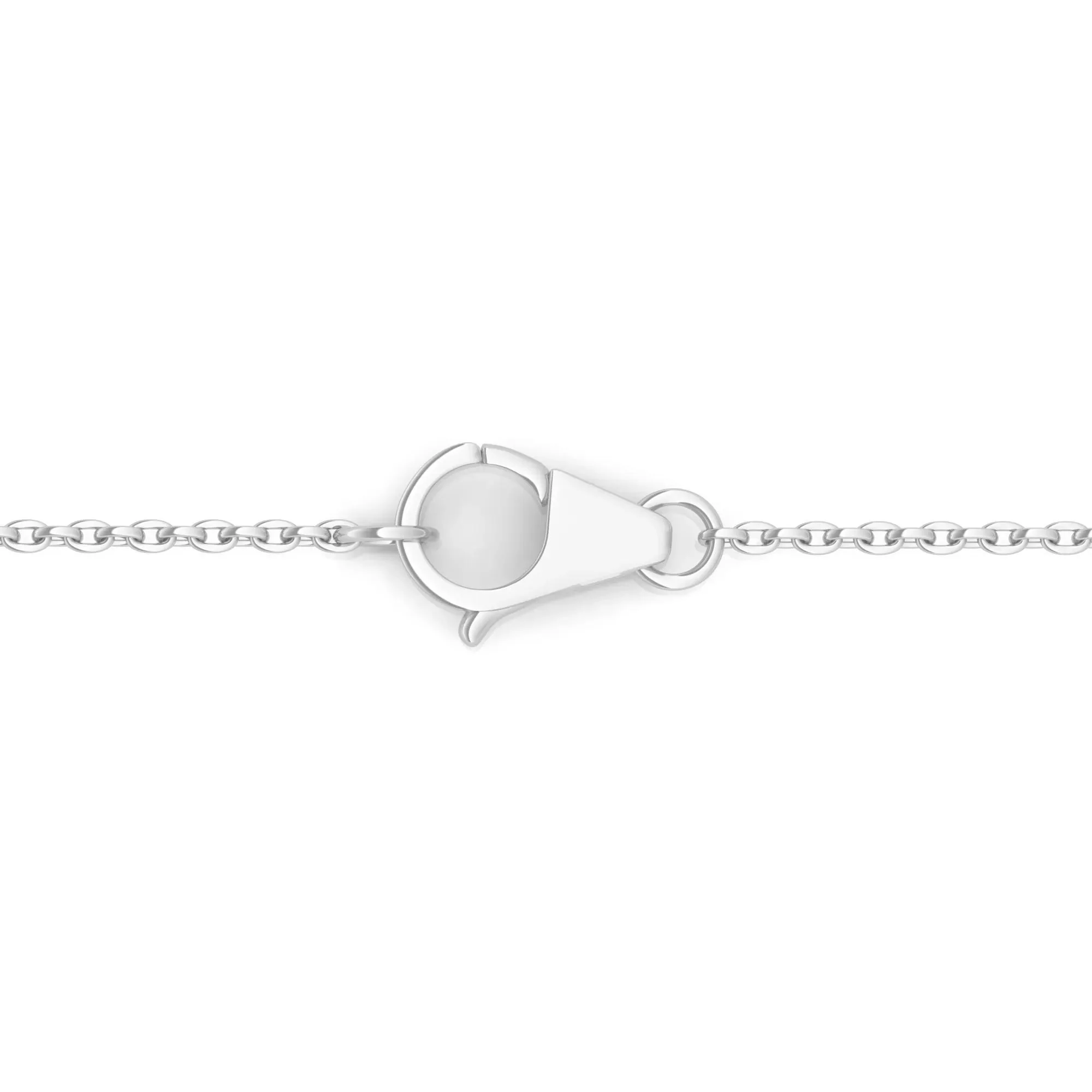 1/2 CT. Tw. Lab Grown Diamond Round Halo Pendant Necklace 14K White Gold Size 18" - Image 3