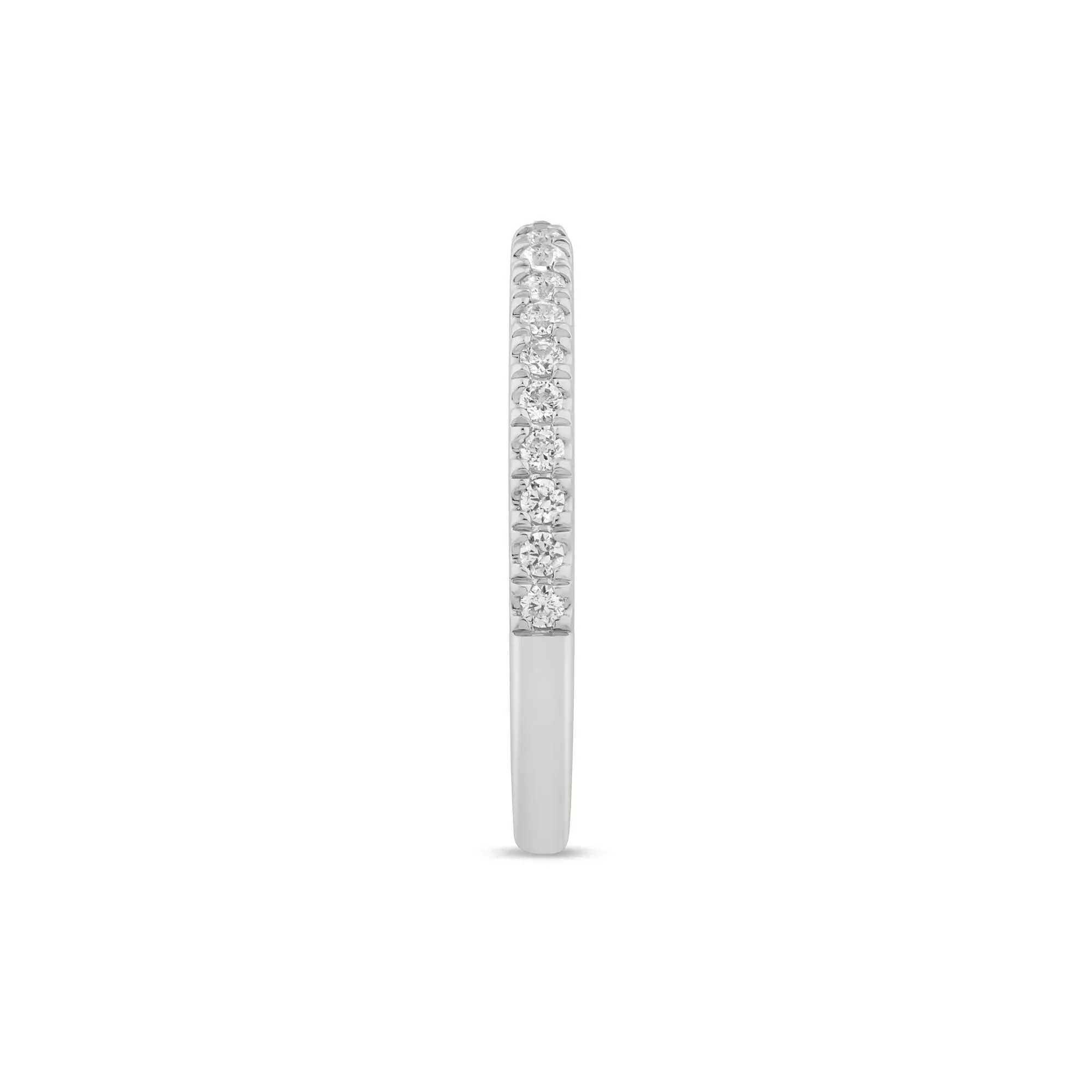 1/4 CT. Tw. Lab Grown Diamond Open Band Ring 14K White Gold Round Brilliant Cut Size 6.5 1mm - Image 3