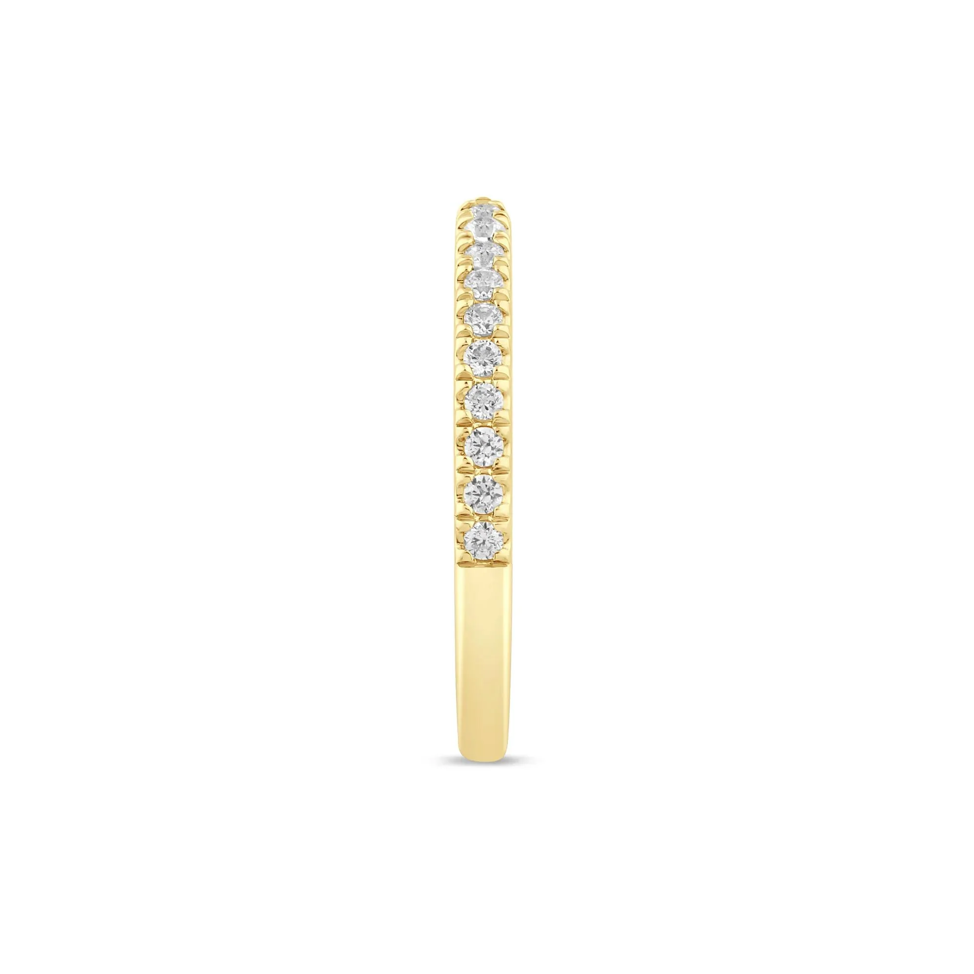 1/4 CT. Tw. Lab Grown Diamond Open Band Ring 14K Yellow Gold Round Brilliant Cut Size 5.5 1mm - Image 3