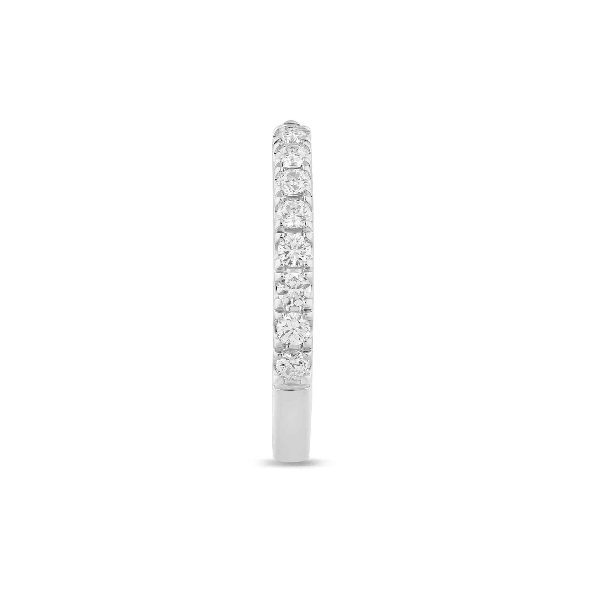 5/8 CT. Tw. Lab Grown Diamond Open Band Ring 14K White Gold Round Brilliant Cut Size 6 2.5mm - Image 3