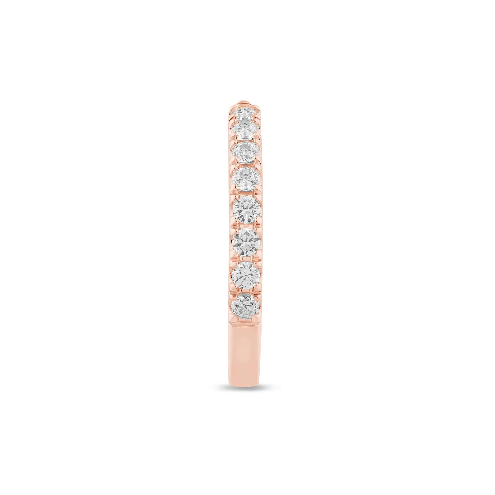 5/8 CT. Tw. Lab Grown Diamond Open Band Ring 14K Rose Gold Round Brilliant Cut Size 8 2mm - Image 3