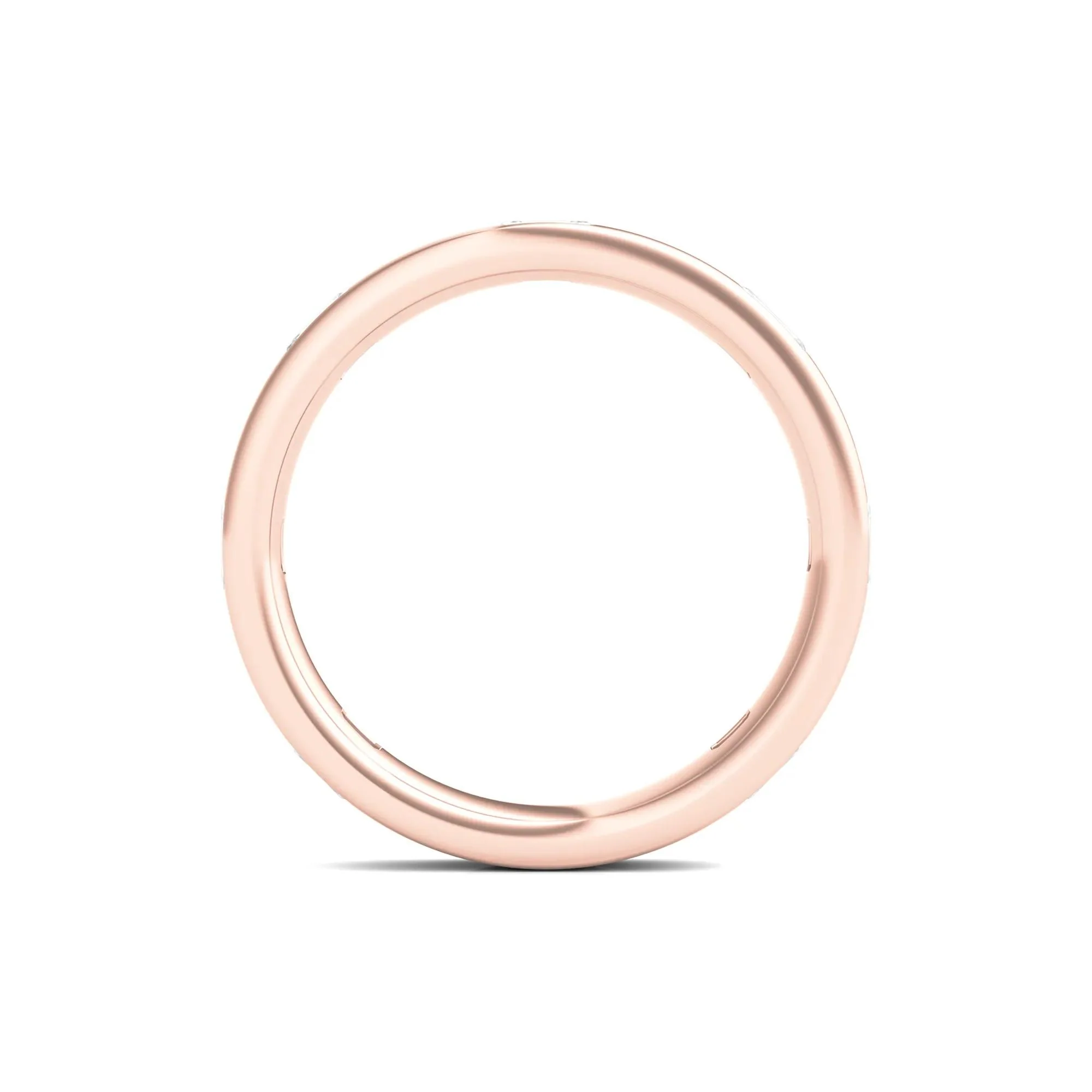 1 CT. Tw. Emerald-Cut Lab Grown Diamond Band Ring 14K Rose Gold Size 4 3.5mm - Image 2