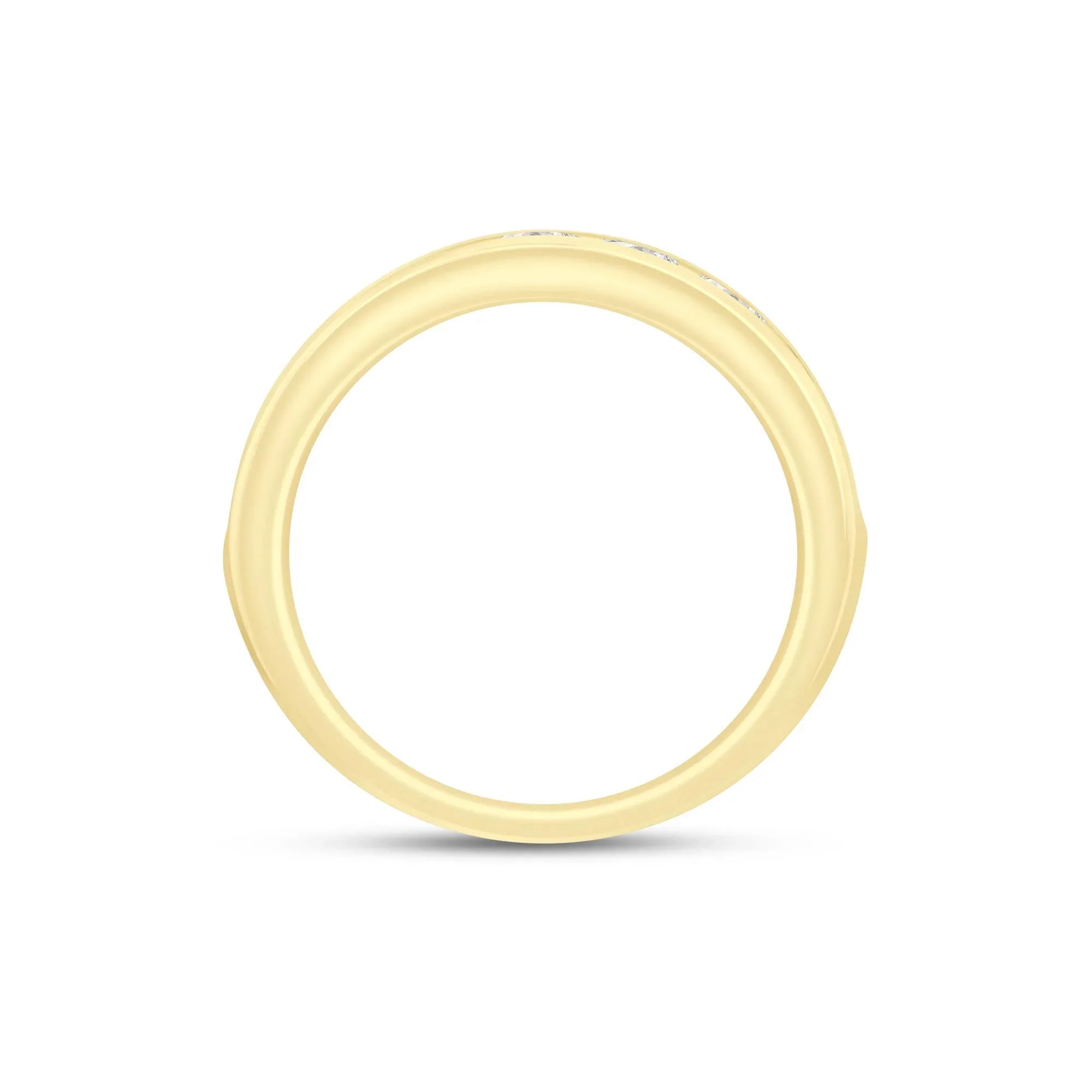 1/2 CT. Tw. Lab Grown Diamond Channel-Set Band Ring 14K Yellow Gold Size 6.5 4.5mm - Image 2
