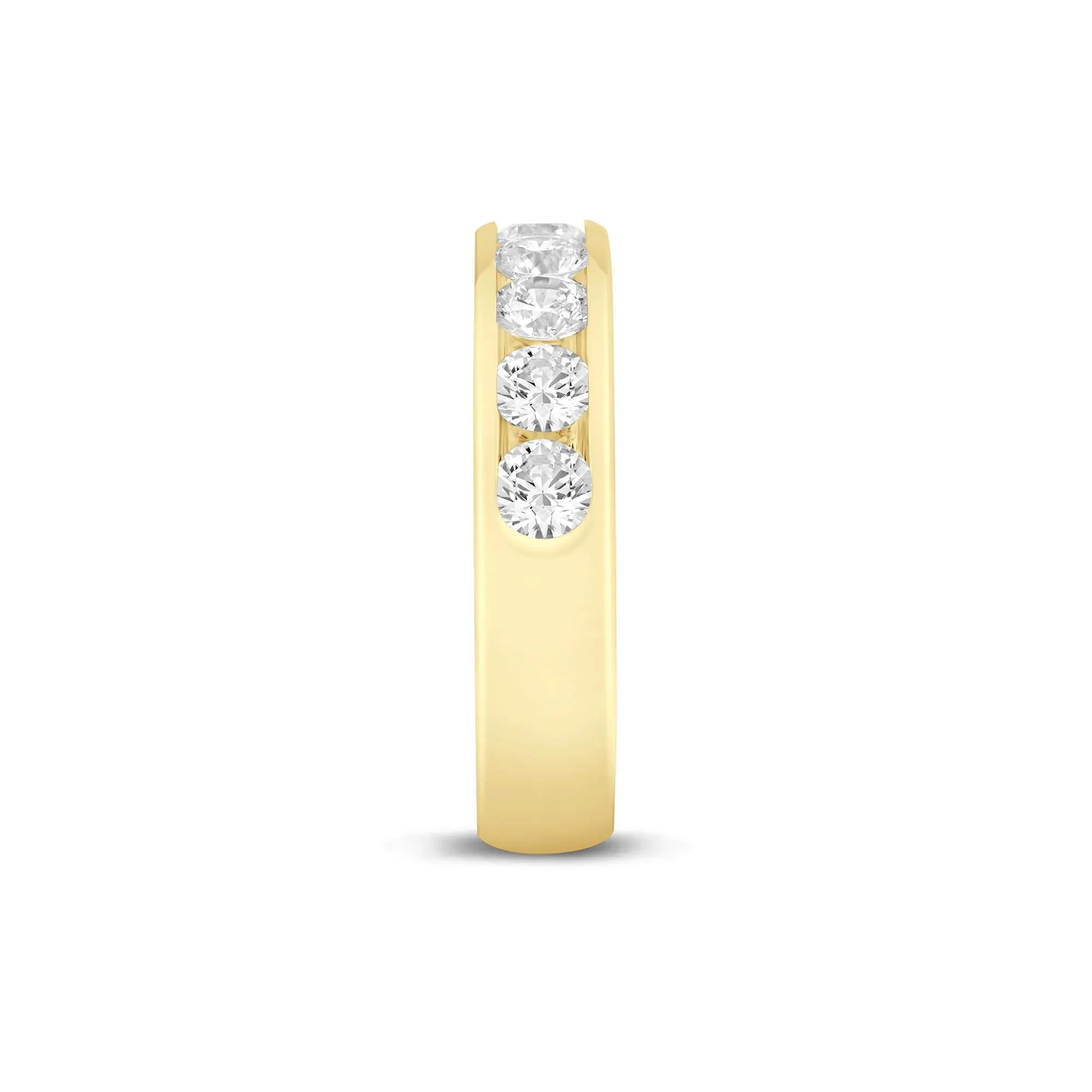 1/2 CT. Tw. Lab Grown Diamond Channel-Set Band Ring 14K Yellow Gold Size 6.5 4.5mm - Image 3
