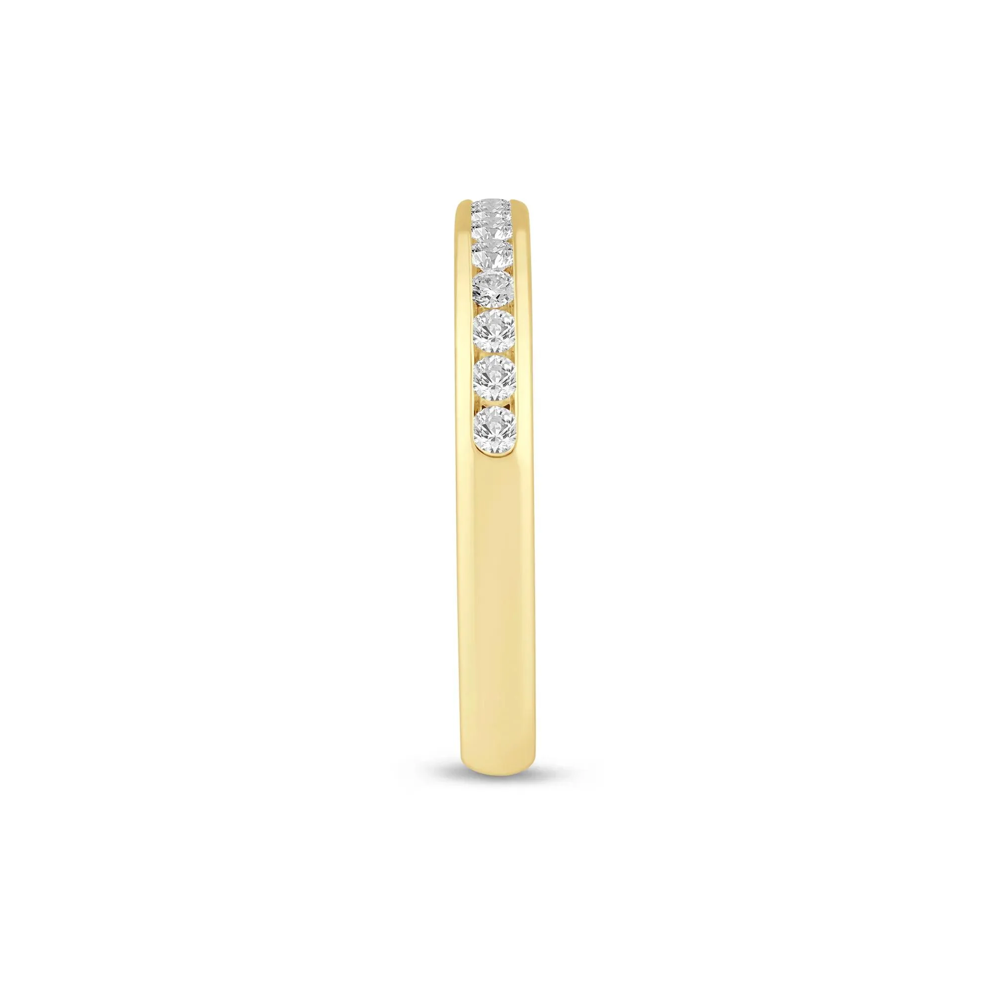 1/4 CT. Tw. Lab Grown Diamond Channel-Set Band Ring 14K Yellow Gold Size 5.5 2mm - Image 3