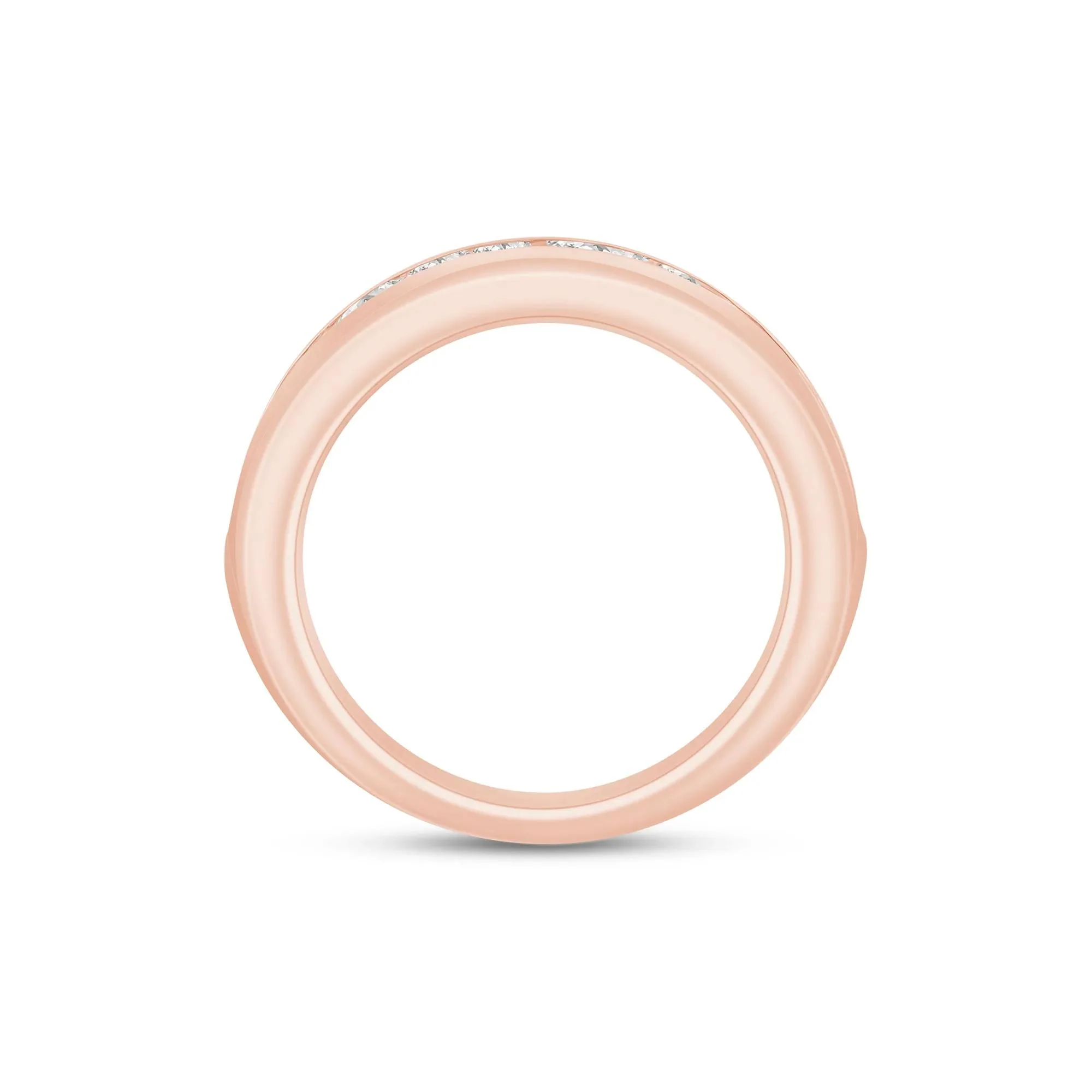 2 CT. Tw. Lab Grown Diamond Channel-Set Band Ring 14K Rose Gold Size 7 5mm - Image 2