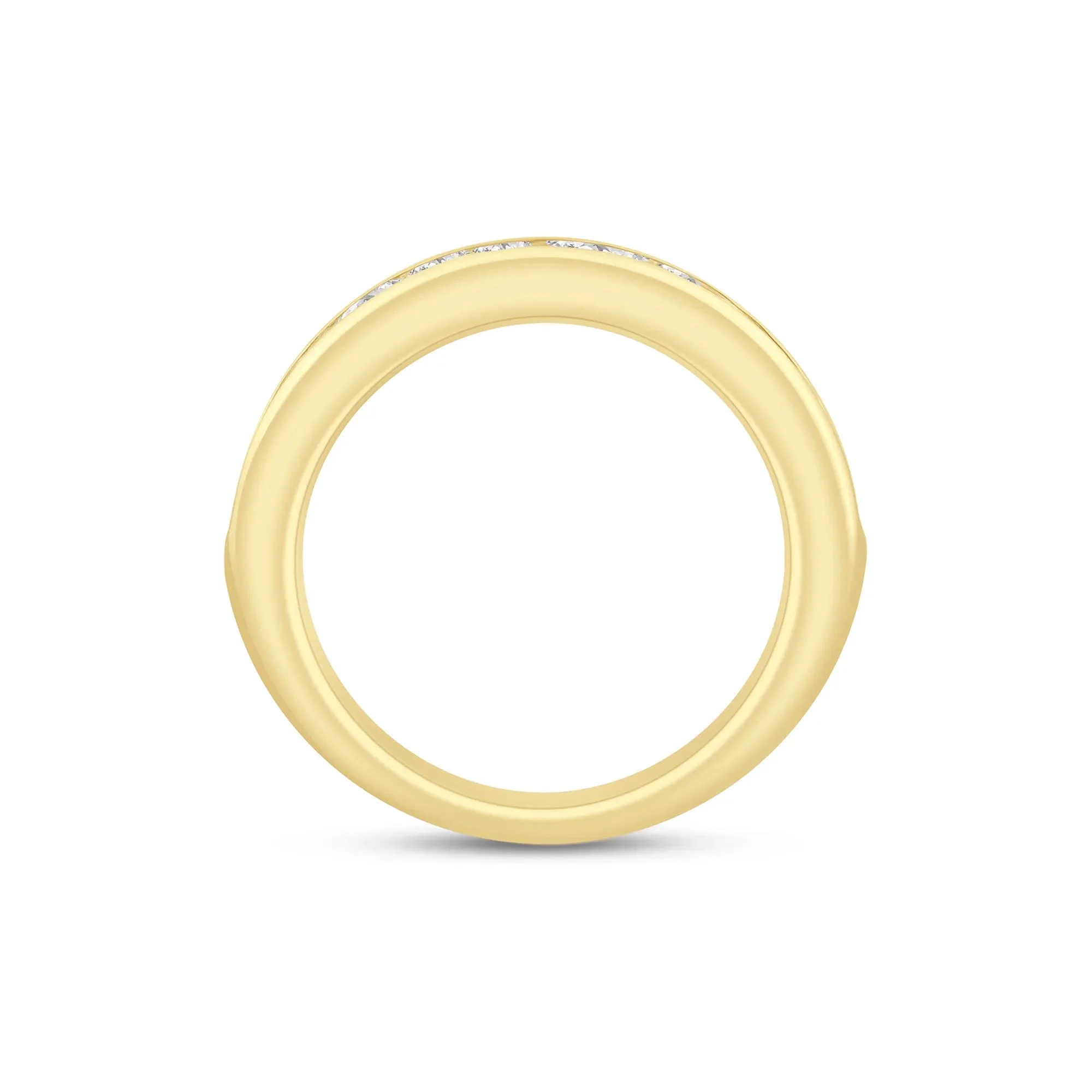 2 CT. Tw. Lab Grown Diamond Channel-Set Band Ring 14K Yellow Gold Size 6 5mm - Image 2