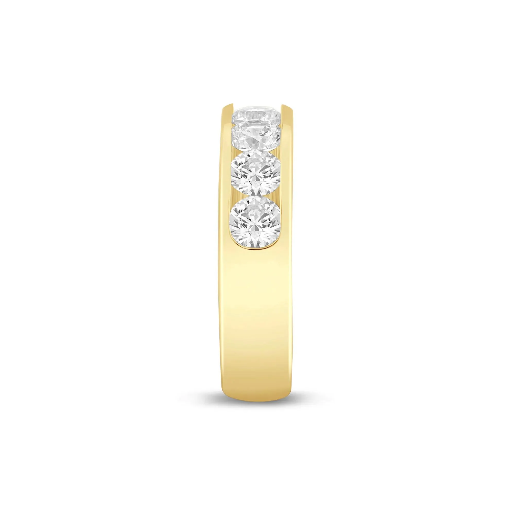2 CT. Tw. Lab Grown Diamond Channel-Set Band Ring 14K Yellow Gold Size 8.5 5mm - Image 3