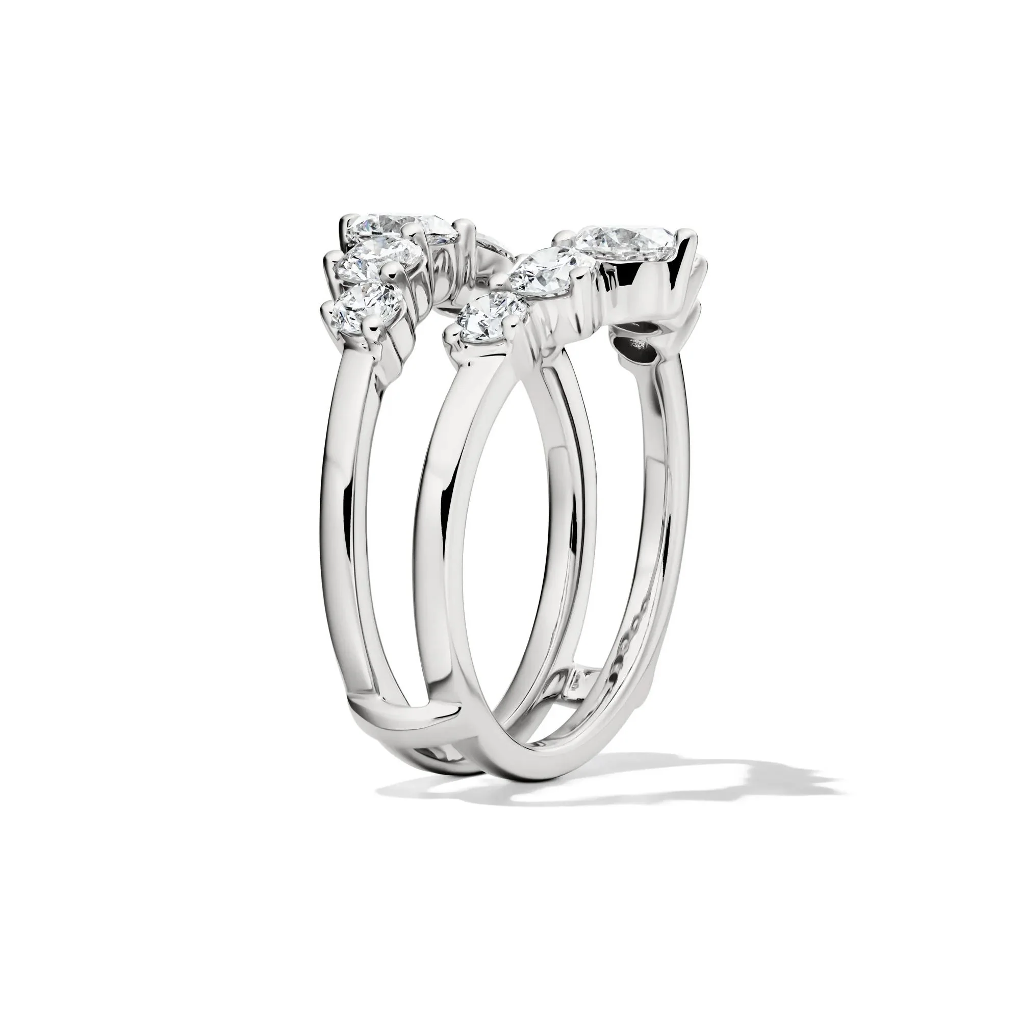2 CT. Tw. Lab Grown Diamond Insert 14K White Gold Ring Size 7.5 5mm - Image 3