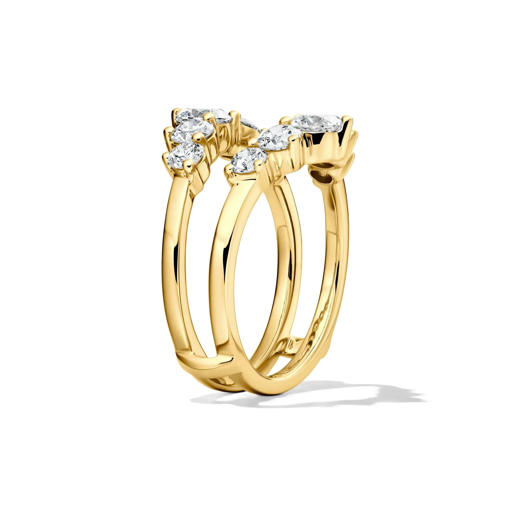 2 CT. Tw. Lab Grown Diamond Insert 14K Yellow Gold Ring Size 6 5mm - Image 3