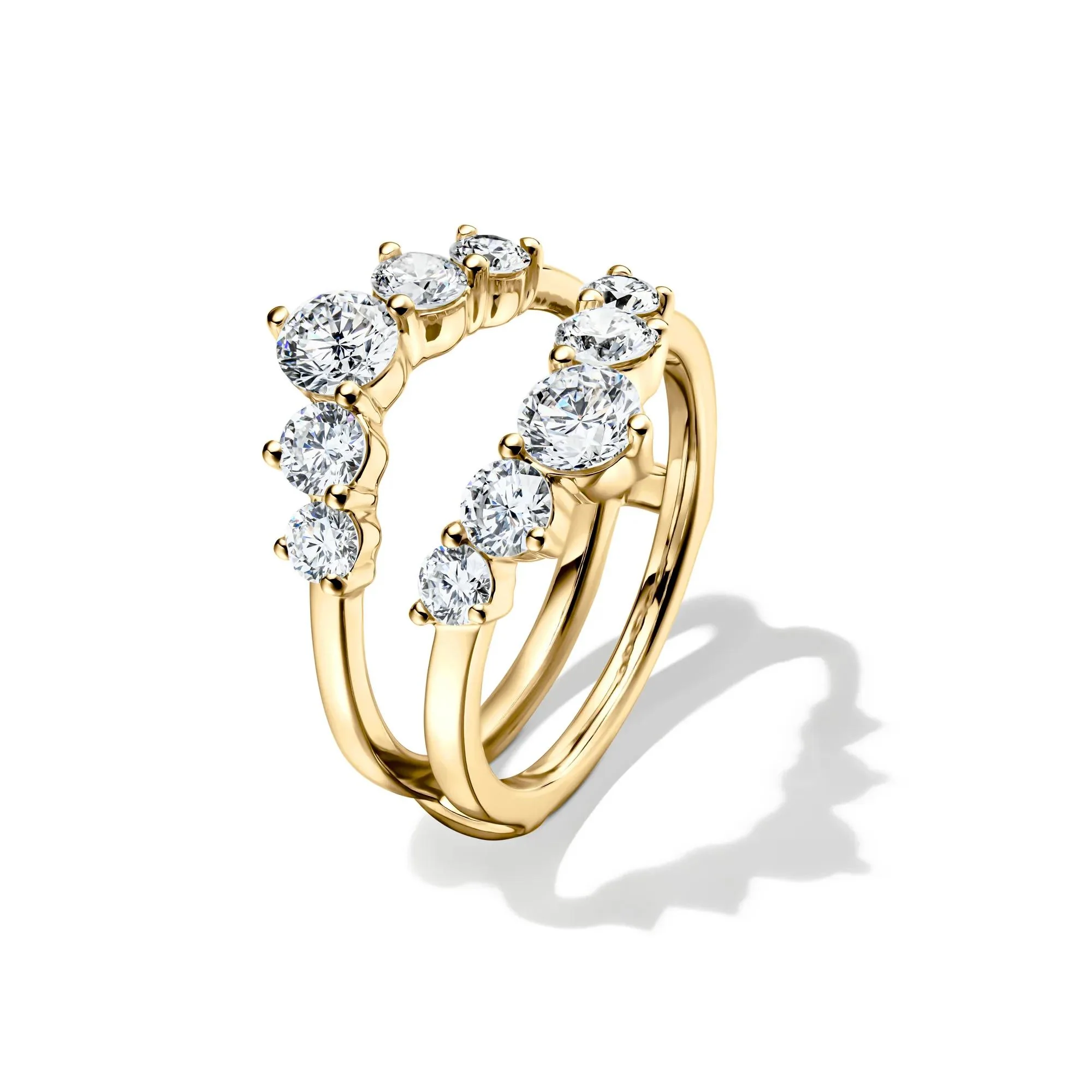 2 CT. Tw. Lab Grown Diamond Insert 14K Yellow Gold Ring Size 8 5mm - Image 4