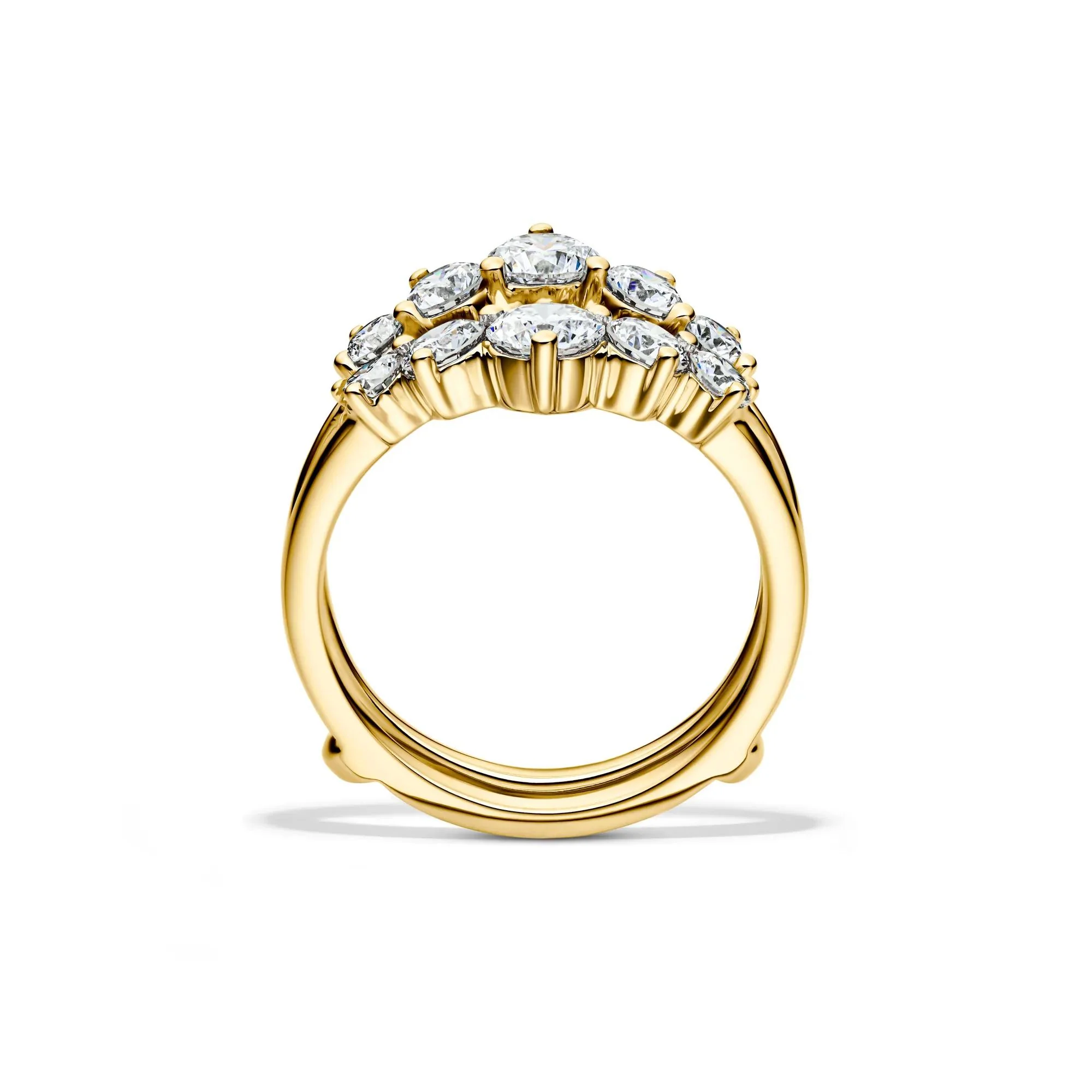 2 CT. Tw. Lab Grown Diamond Insert 14K Yellow Gold Ring Size 9 5mm - Image 2