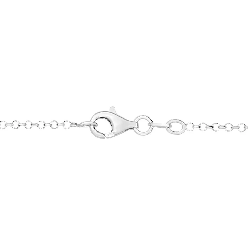 Dream Catcher Necklace .925 Sterling Silver White Size 17" - Image 3