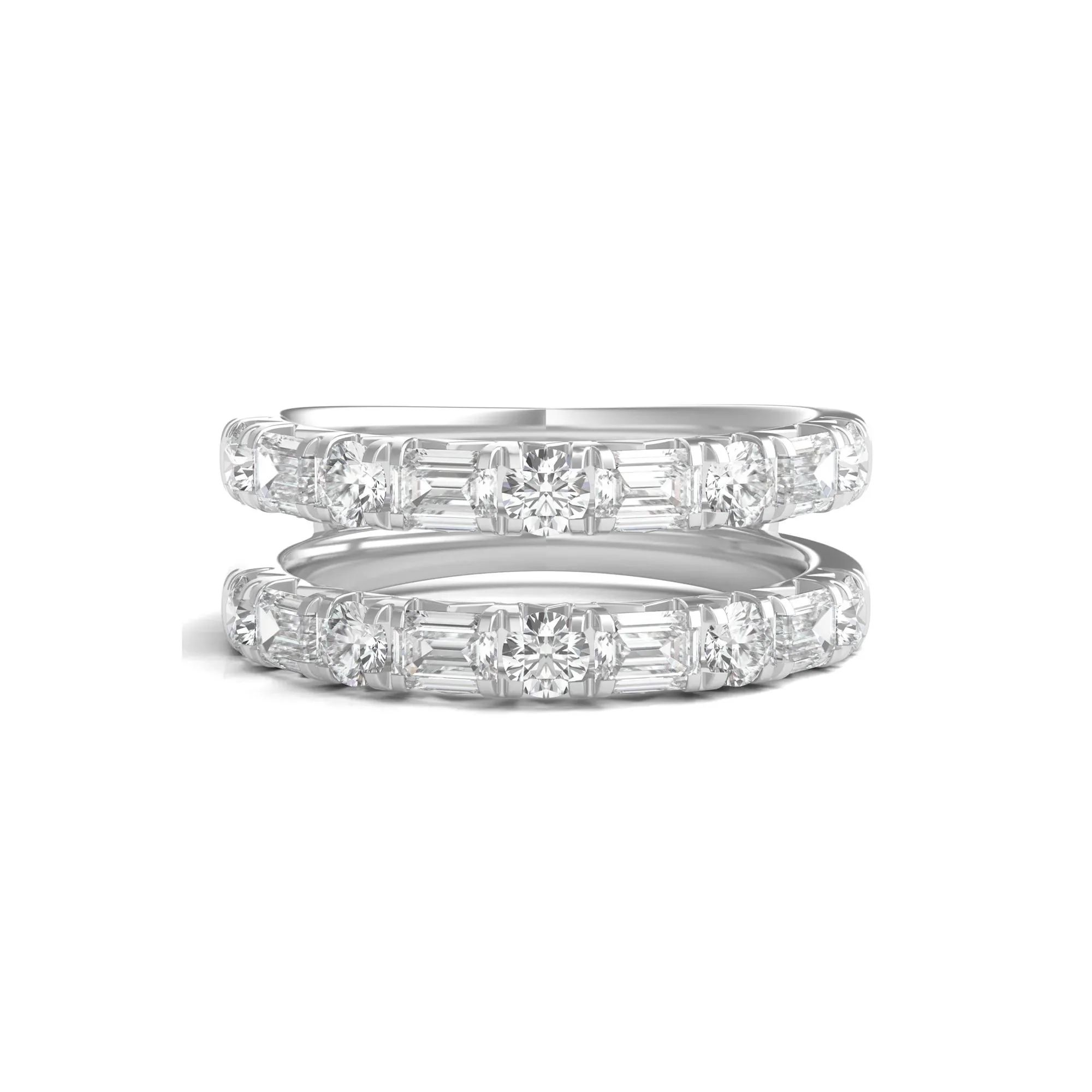 2 CT. Tw. Lab Grown Diamond Ring Insert 14K White Gold Size 6