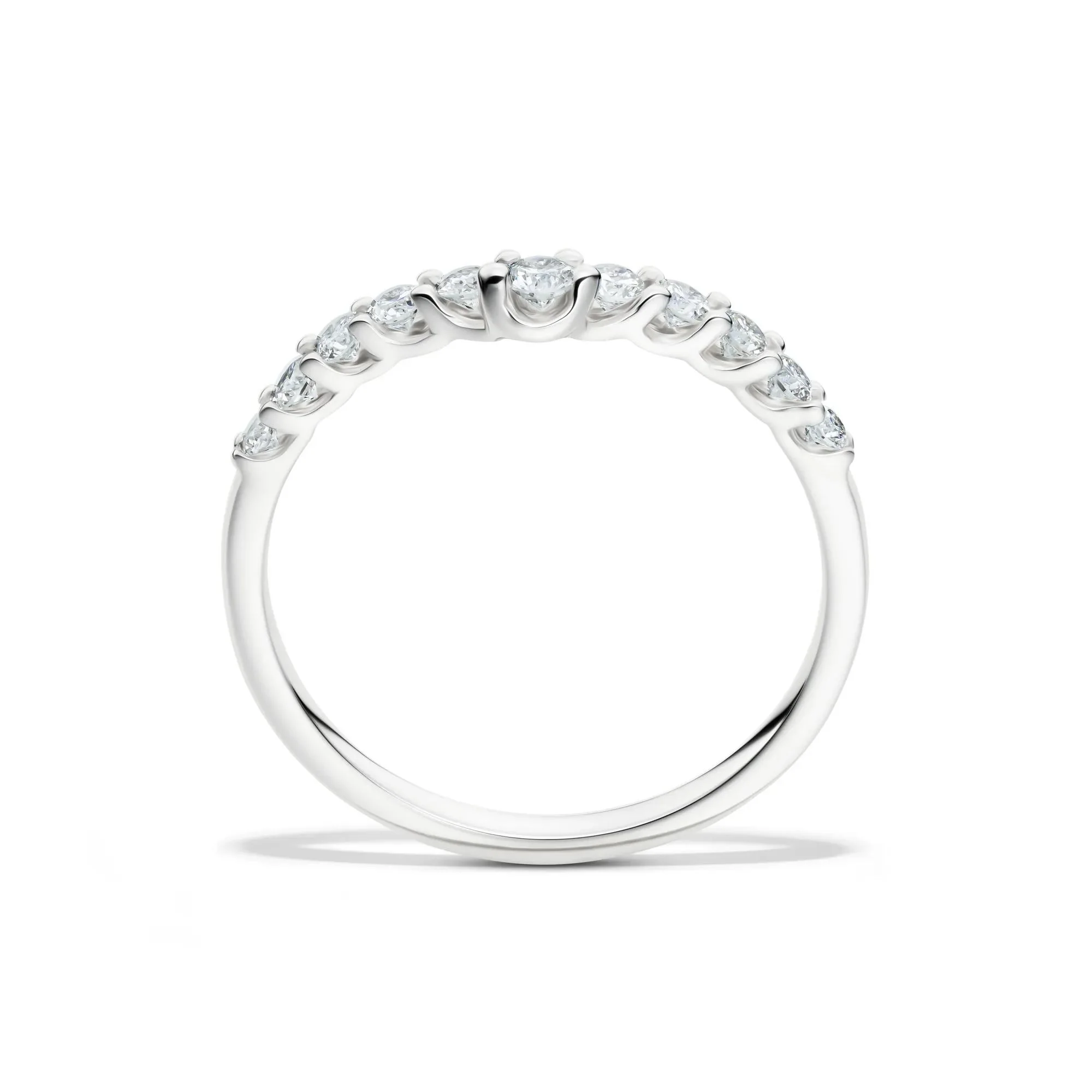1/3 CT. Tw. Lab Grown Diamond Chevron Band Ring 14K White Gold Size 6.5 1mm - Image 2