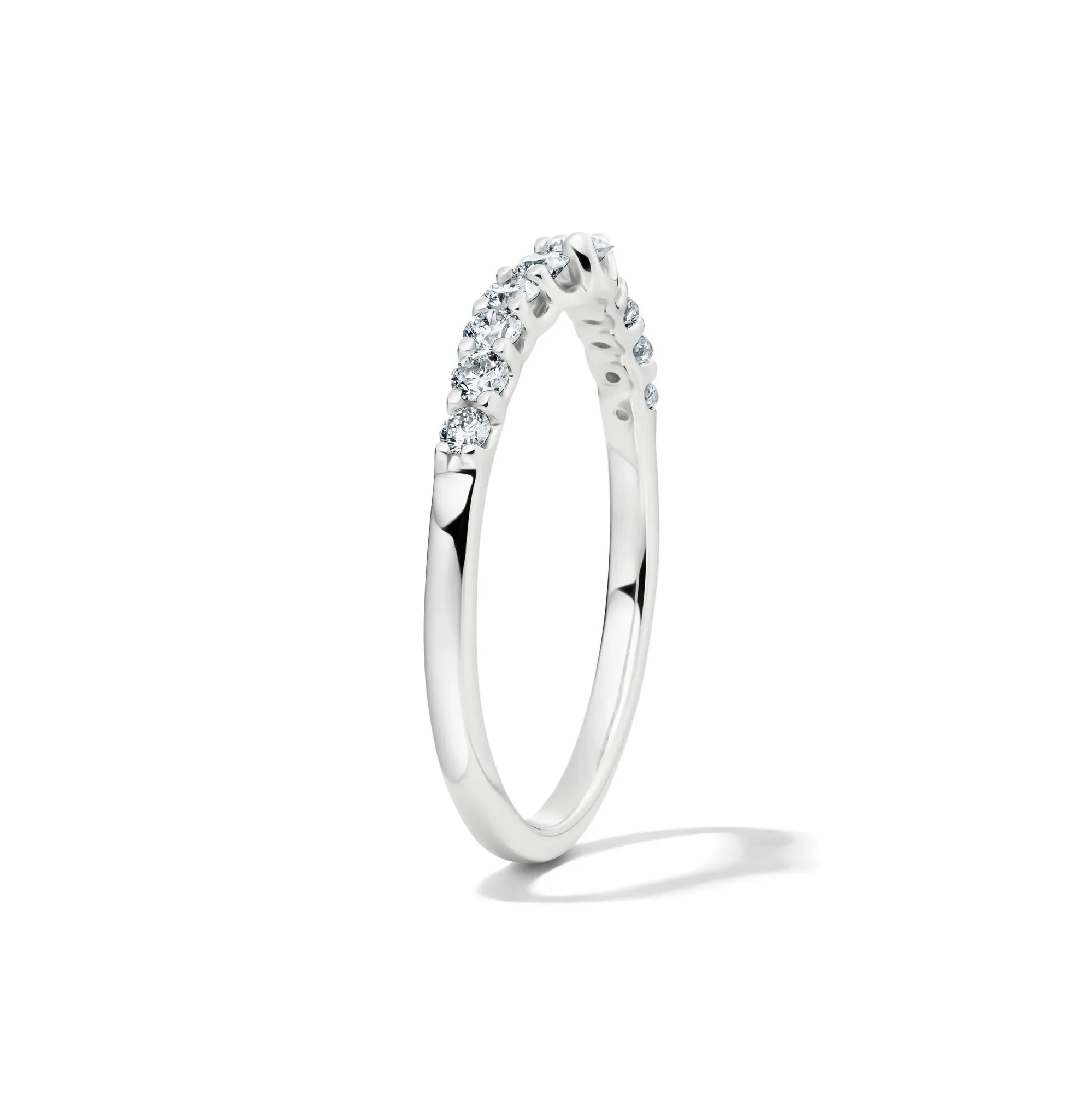 1/3 CT. Tw. Lab Grown Diamond Chevron Band Ring 14K White Gold Size 7 1mm - Image 3