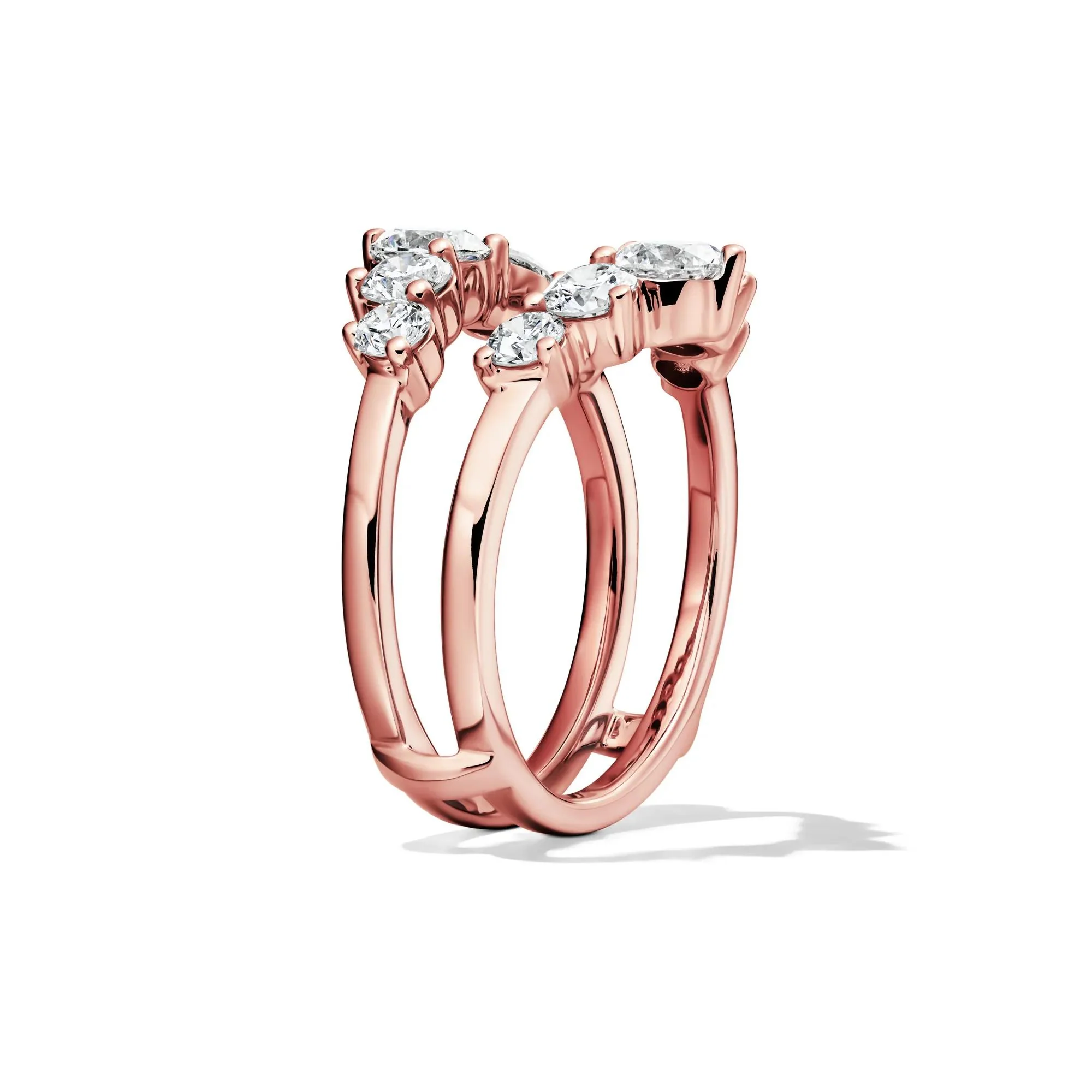 2 CT. Tw. Lab Grown Diamond Insert 14K Rose Gold Ring Size 7 5mm - Image 3