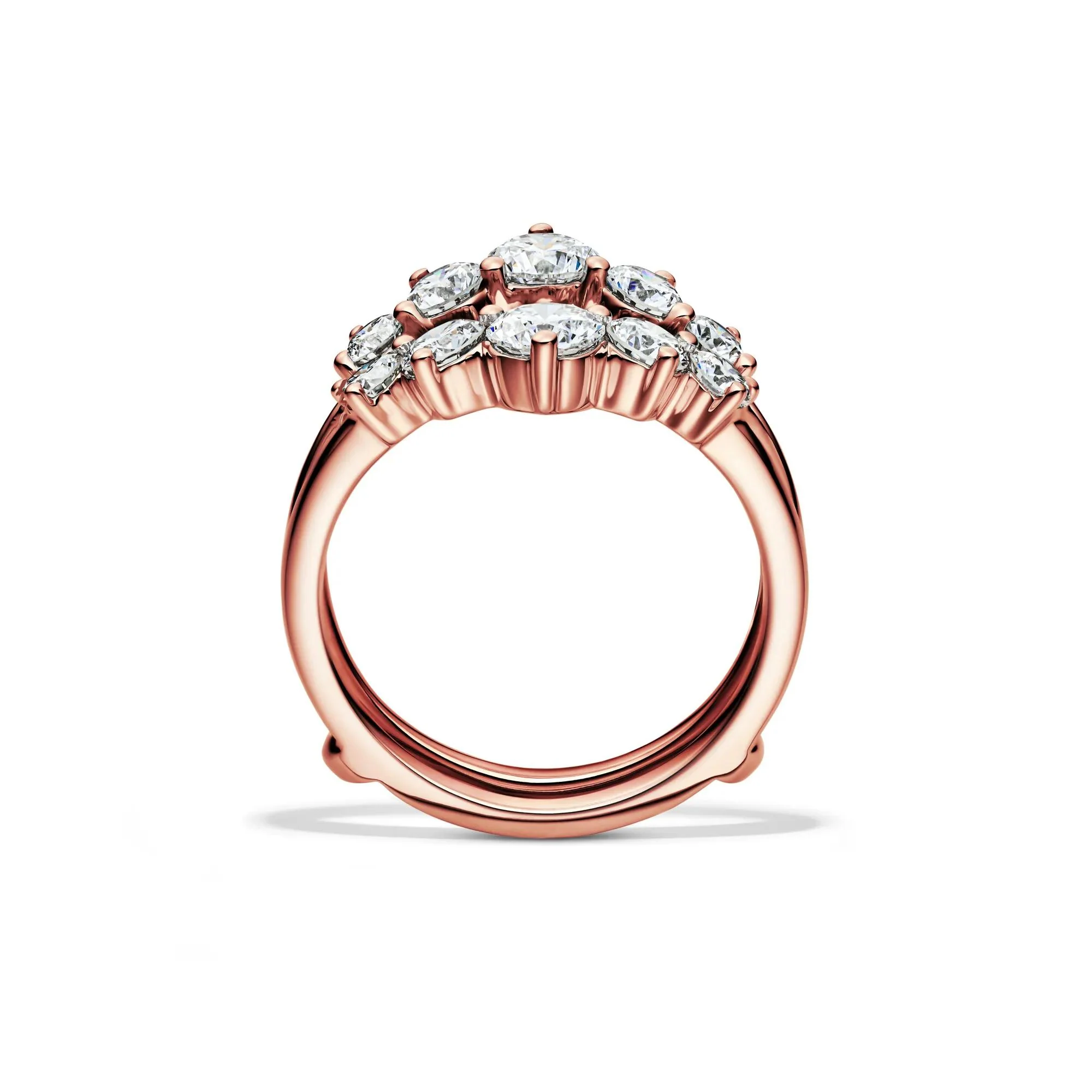 2 CT. Tw. Lab Grown Diamond Insert 14K Rose Gold Ring Size 9 5mm - Image 2