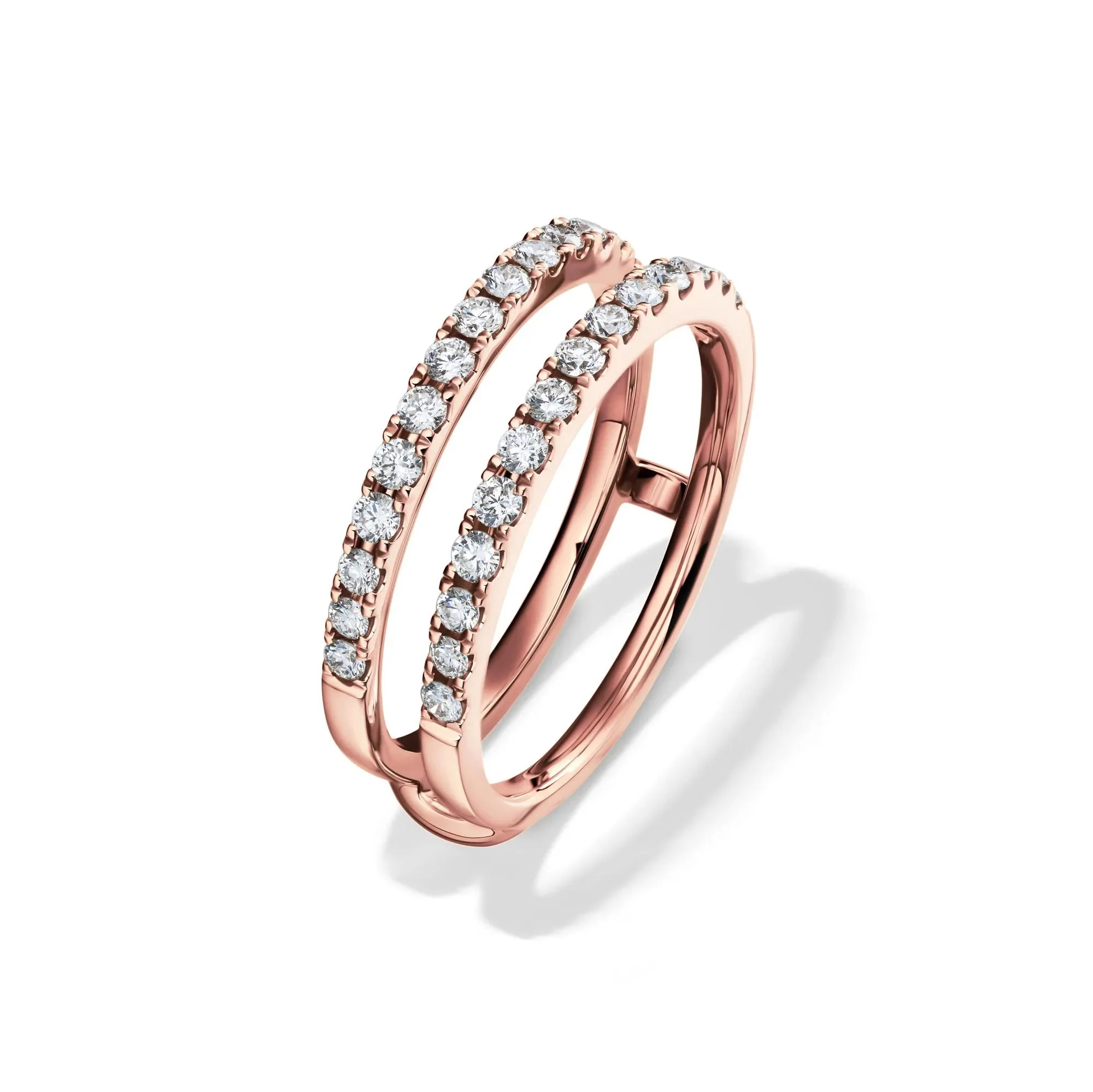 1/2 CT. Tw. Lab Grown Diamond Enhancer 14K Rose Gold Ring Size 7 1mm - Image 4