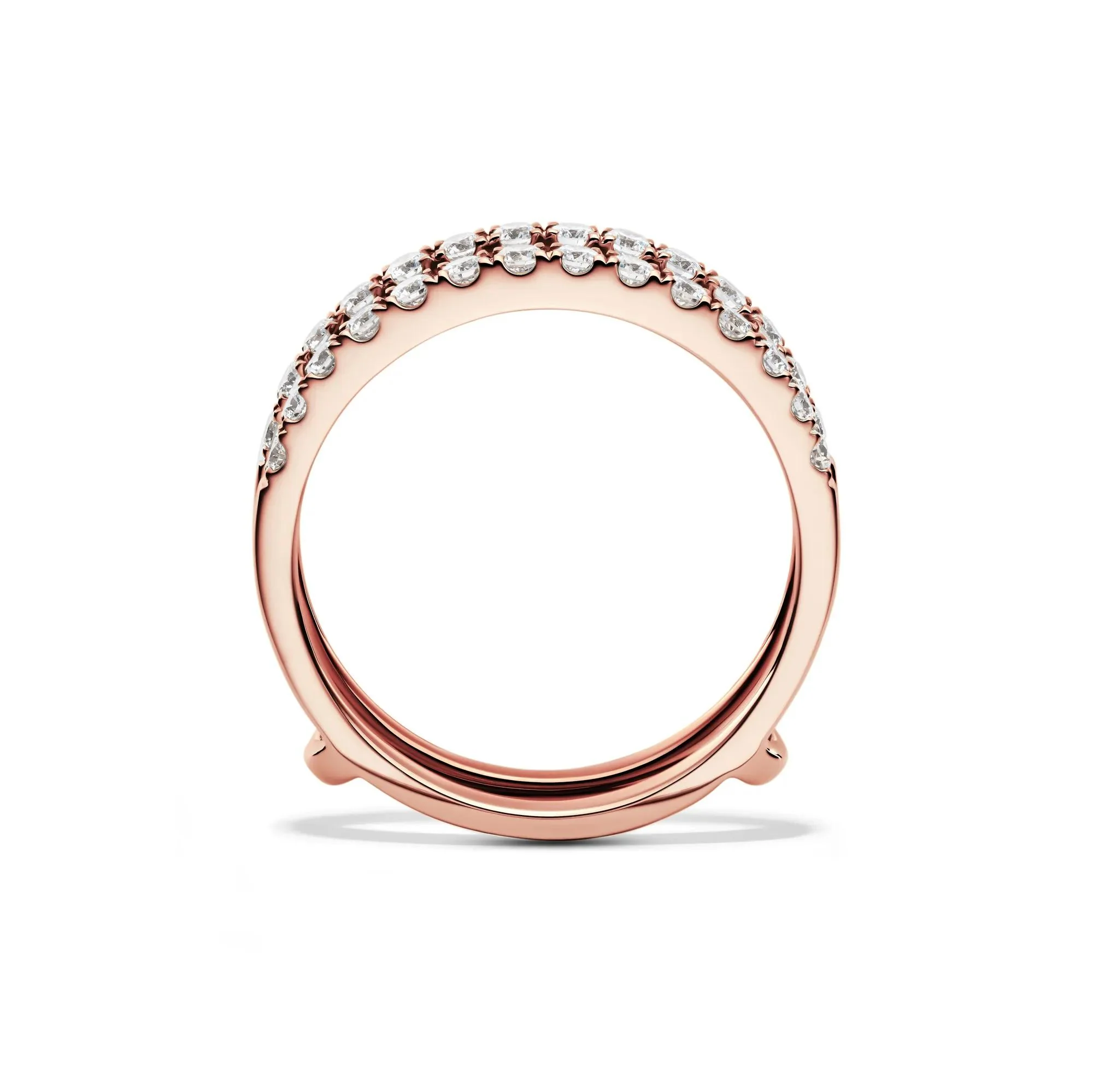 1/2 CT. Tw. Lab Grown Diamond Enhancer 14K Rose Gold Ring Size 9 1mm - Image 2