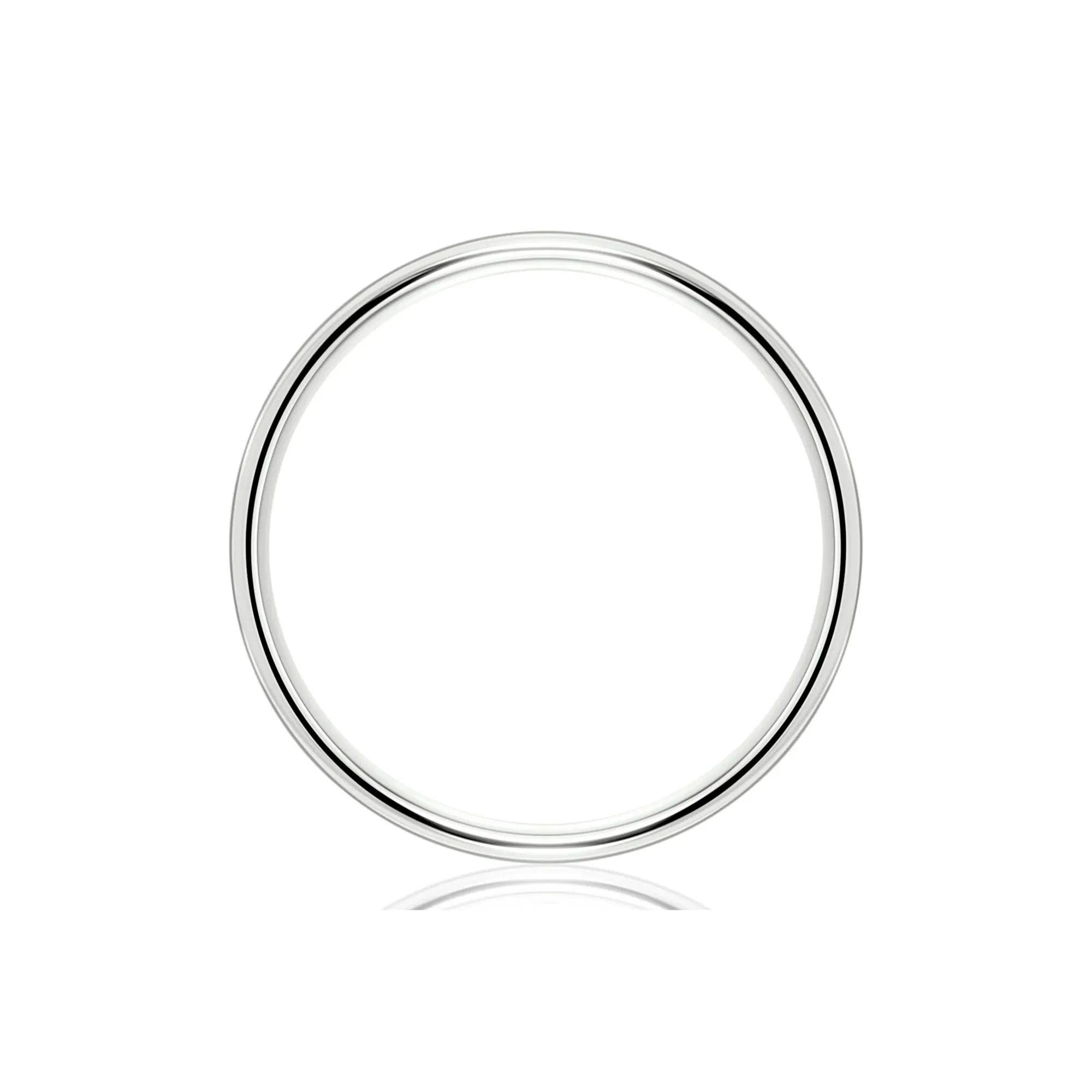 Wedding Band Ring Platinum White Size 3.5 2mm - Image 2