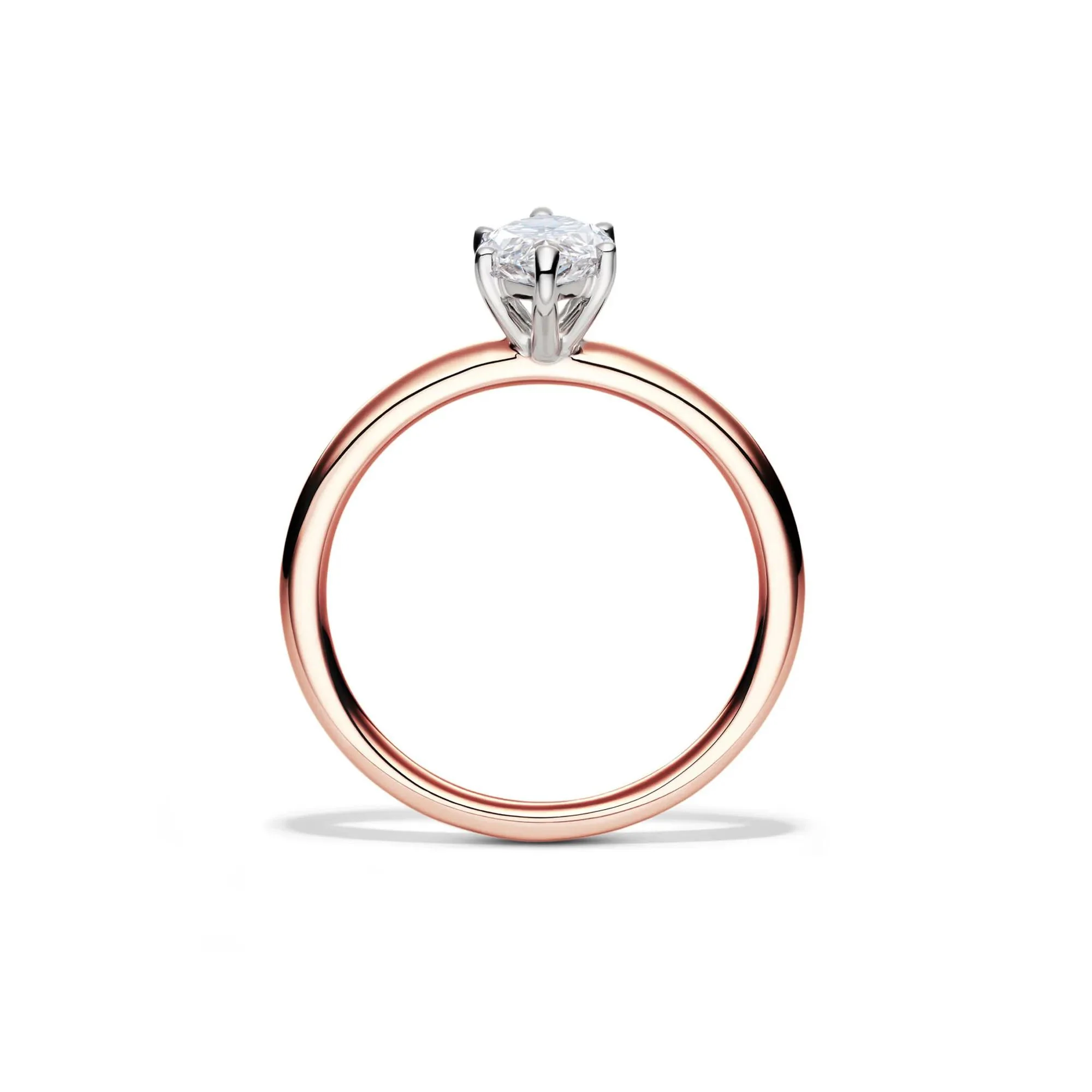 Lab Grown Diamond Solitaire Marquise Engagement Ring 14K Rose Gold (1 CT.) Size 8.5 2mm - Image 2
