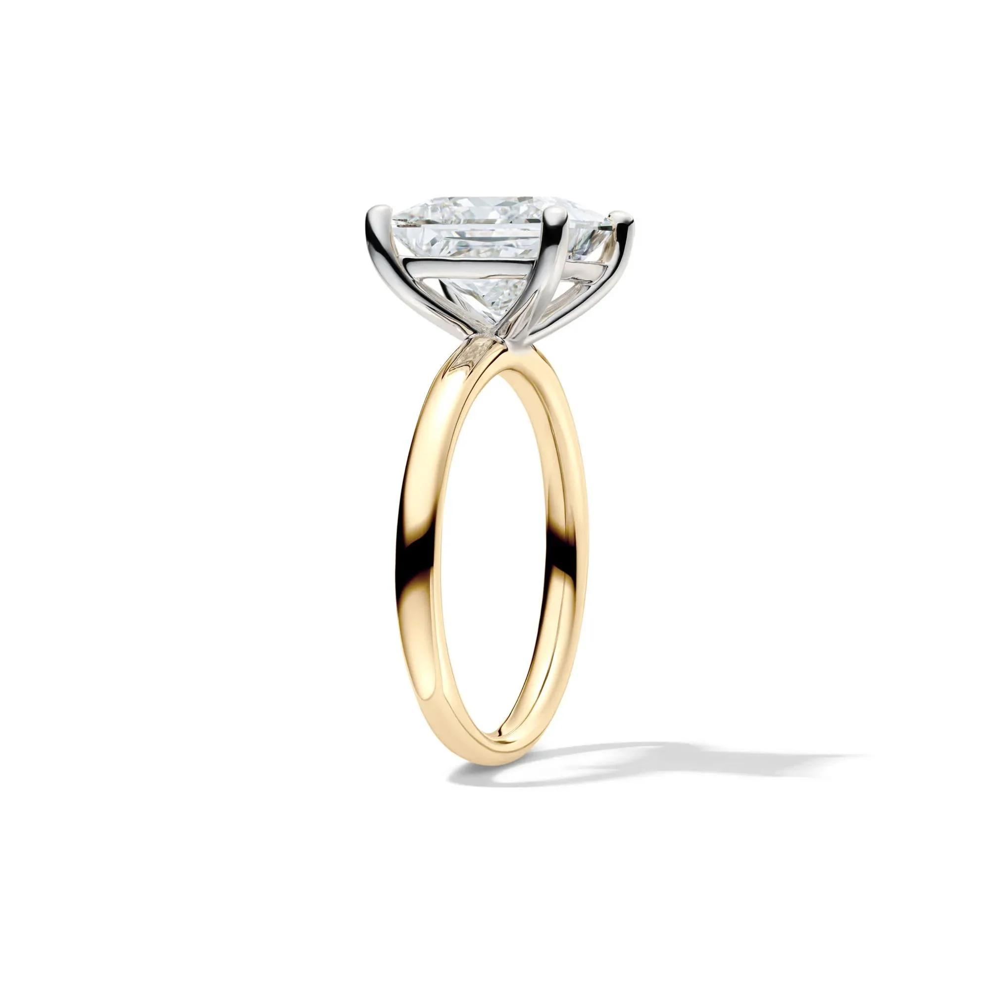 Lab Grown Diamond Princess-Cut Solitaire Engagement Ring 14K Yellow Gold (4 CT.) Size 9.5 2mm - Image 3