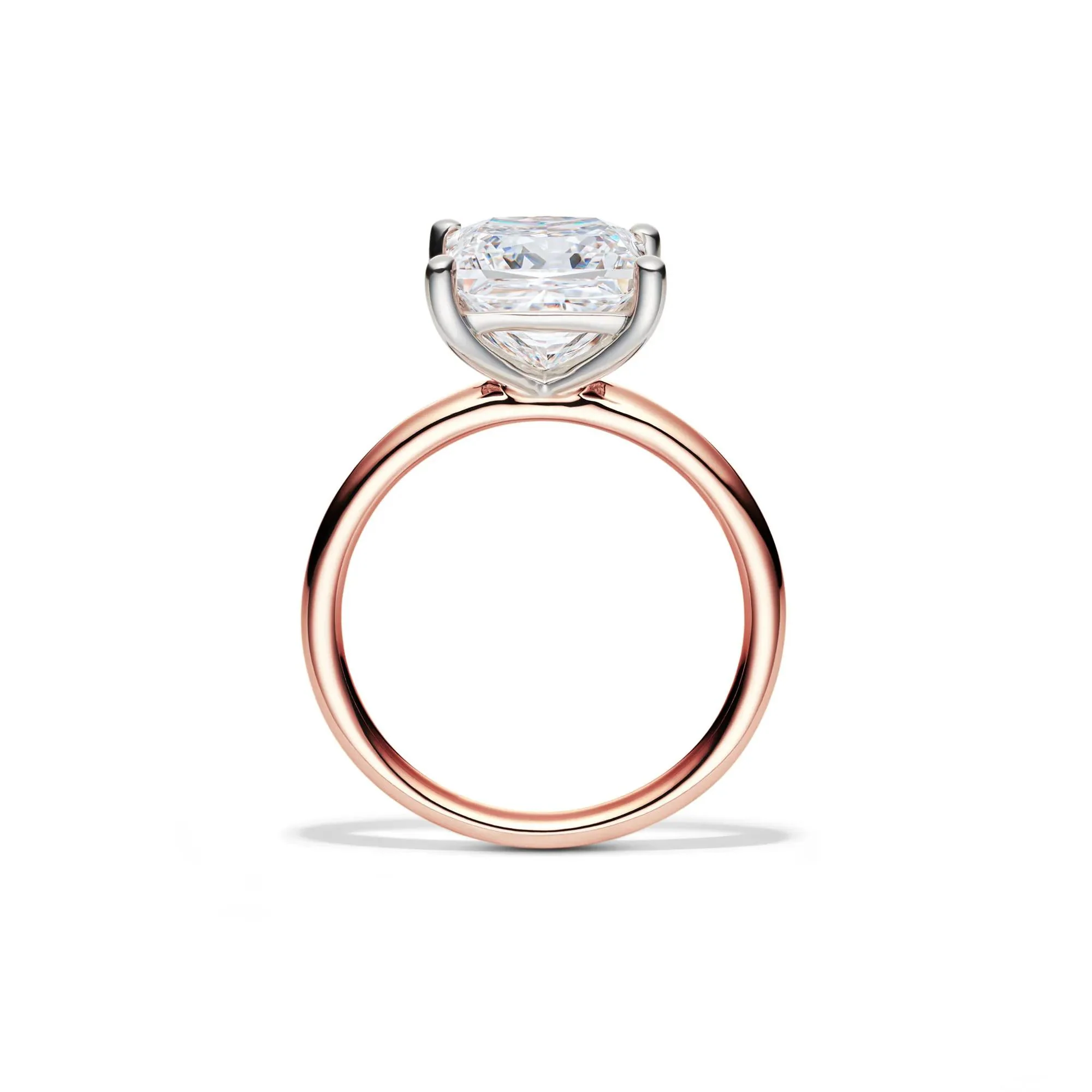 Lab Grown Diamond Princess-Cut Solitaire Engagement Ring 14K Rose Gold (4 CT.) Size 4.5 2mm - Image 2