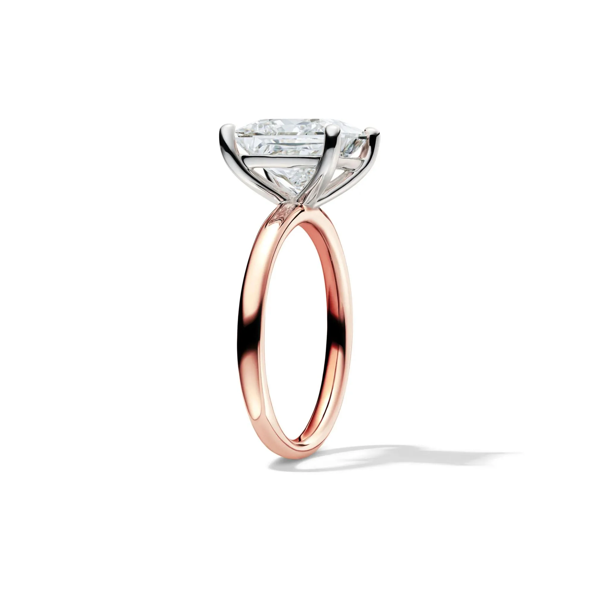 Lab Grown Diamond Princess-Cut Solitaire Engagement Ring 14K Rose Gold (4 CT.) Size 9.5 2mm - Image 3