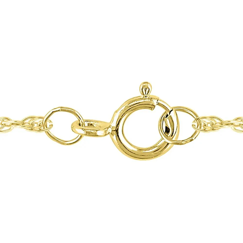 1/10 CT. Tw. Diamond Horseshoe Necklace 10K Yellow Gold Size 16" - Image 3