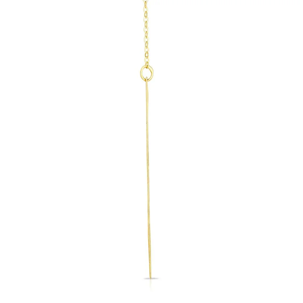 "b" Initial Necklace 14K Yellow Gold Size 18" - Image 2