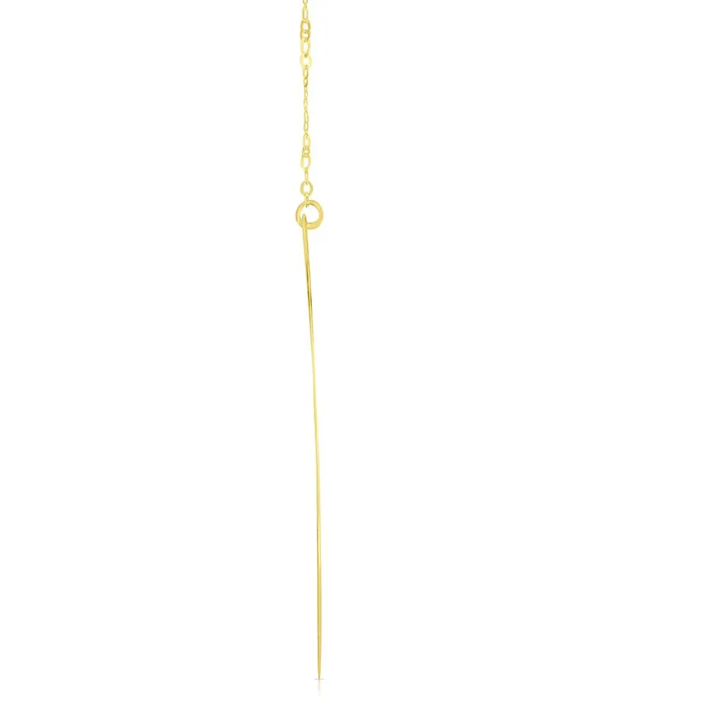 "c" Initial Necklace 14K Yellow Gold Size 18" - Image 2