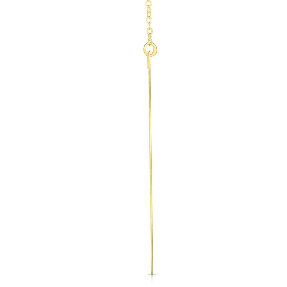 "d" Initial Necklace 14K Yellow Gold Size 18" - Image 2