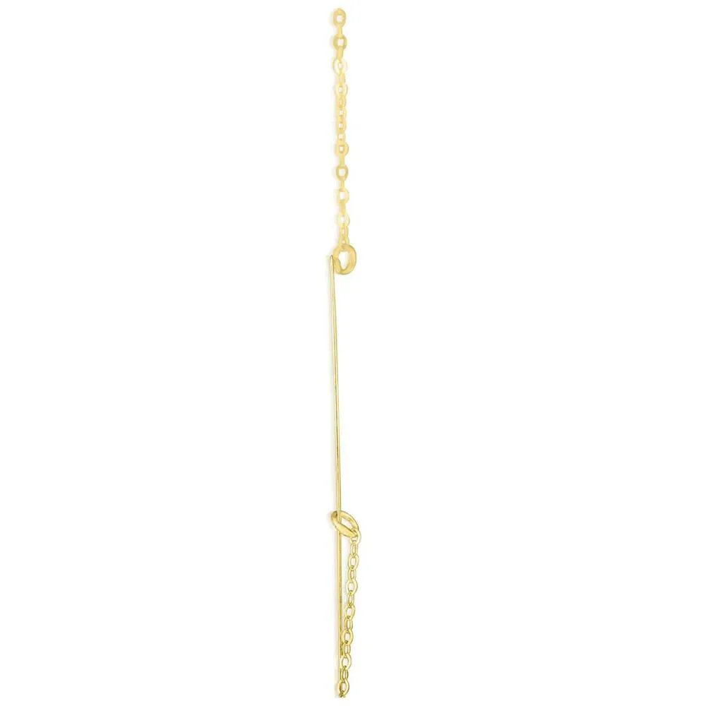 "f" Initial Necklace 14K Yellow Gold Size 18" - Image 2