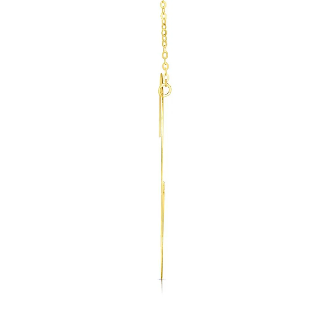 "g" Initial Necklace 14K Yellow Gold Size 18" - Image 2