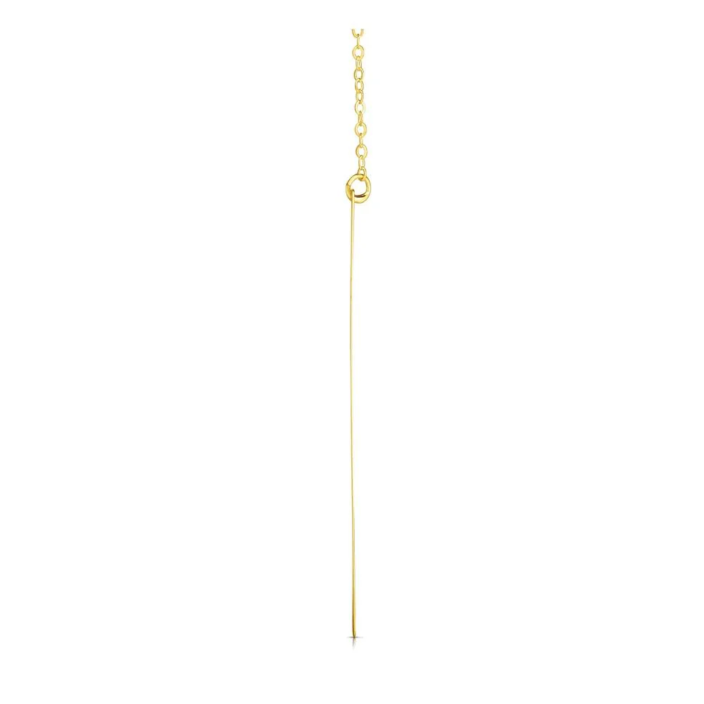 "h" Initial Necklace 14K Yellow Gold Size 18" - Image 2