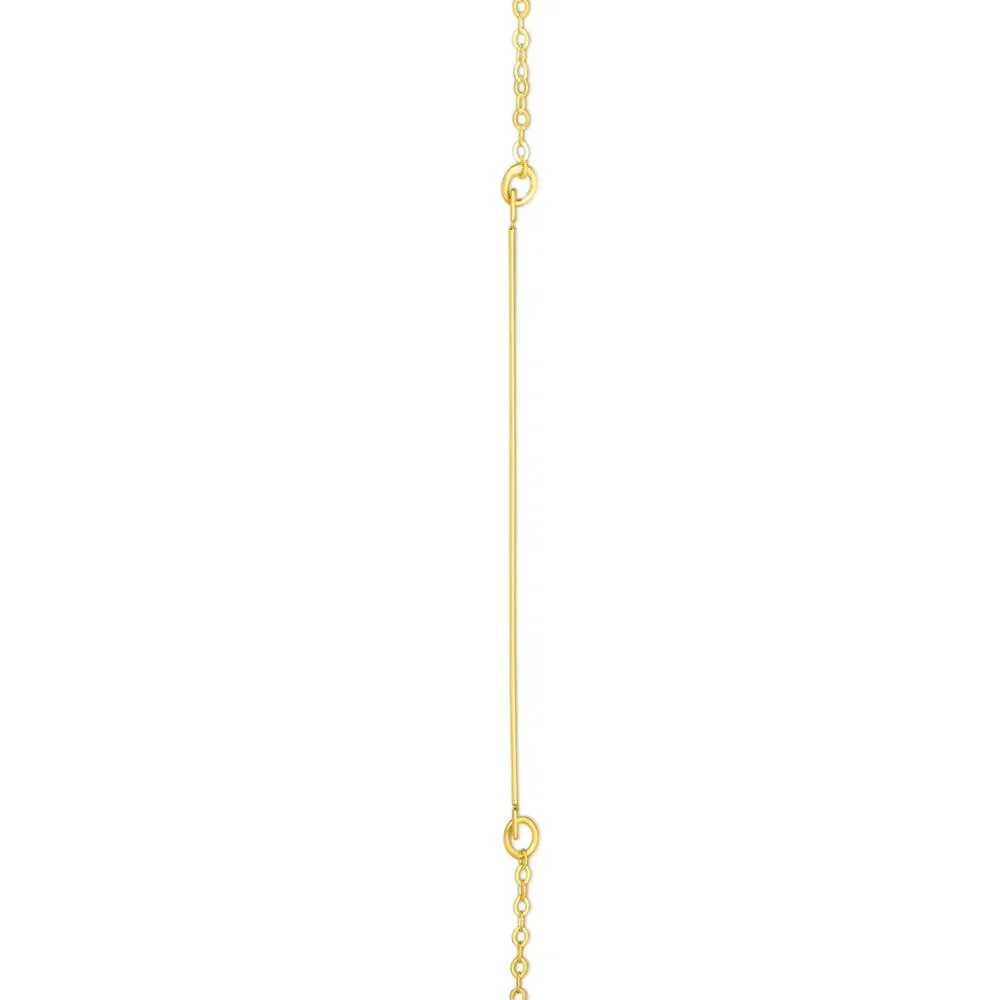 "i" Initial Necklace 14K Yellow Gold Size 18" - Image 2
